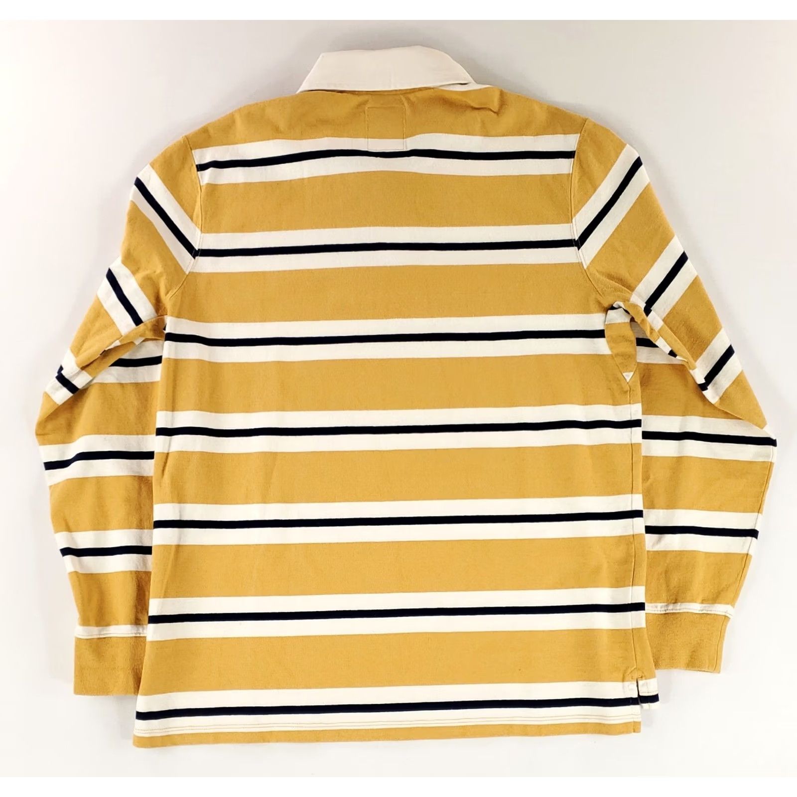 Lands' End Lands' End Shirt Rugby Striped Yellow Blue White Long Sleeve Mens L Multicolor Shirt L Mens Size US L / EU 52-54 / 3 - 4 Thumbnail