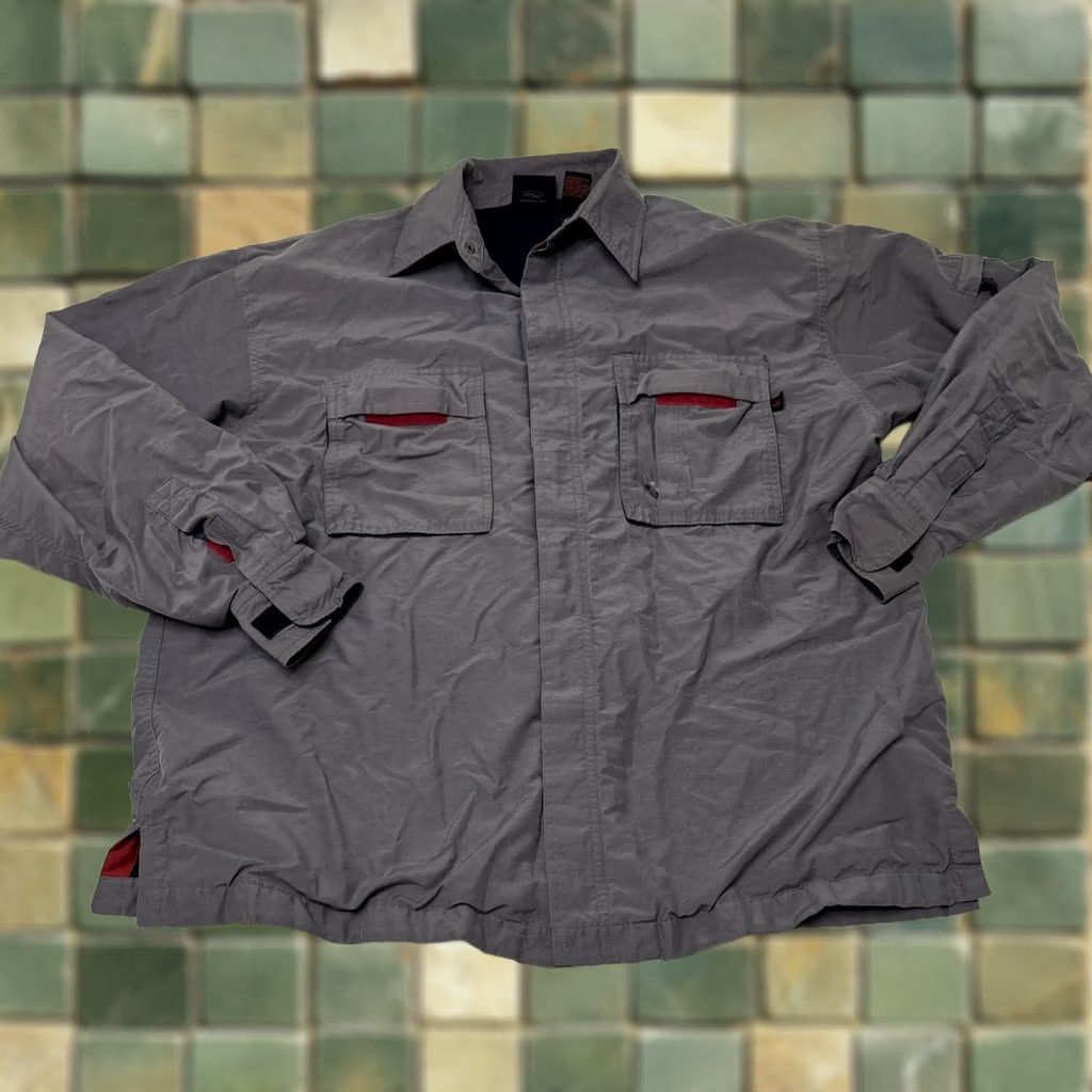 Vans VANS Jacket Windbreaker L Large Gray Button Up Lined Lightweight Men Size US L / EU 52-54 / 3 - 1 Thumbnail