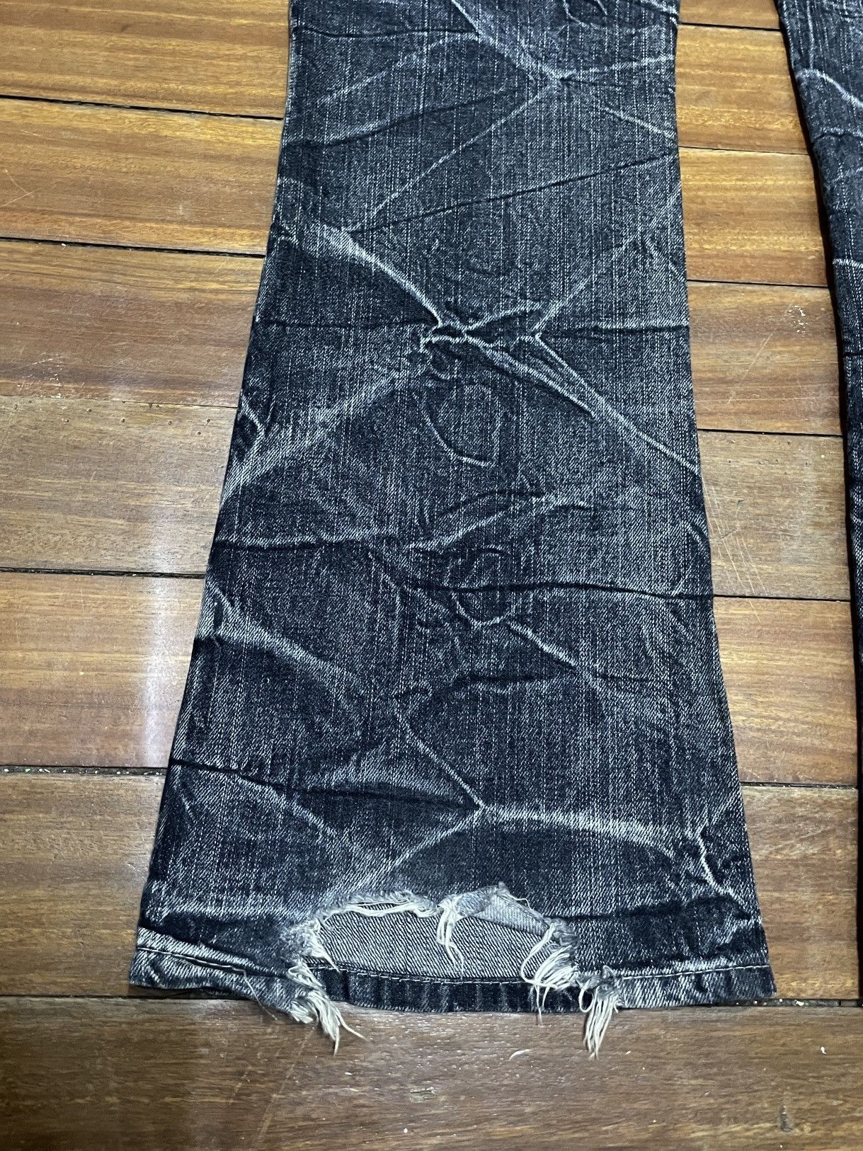 Vintage Rare Design Vintage Mild Life Distressed Flared Jeans 1990s Size US 35 - 7 Thumbnail