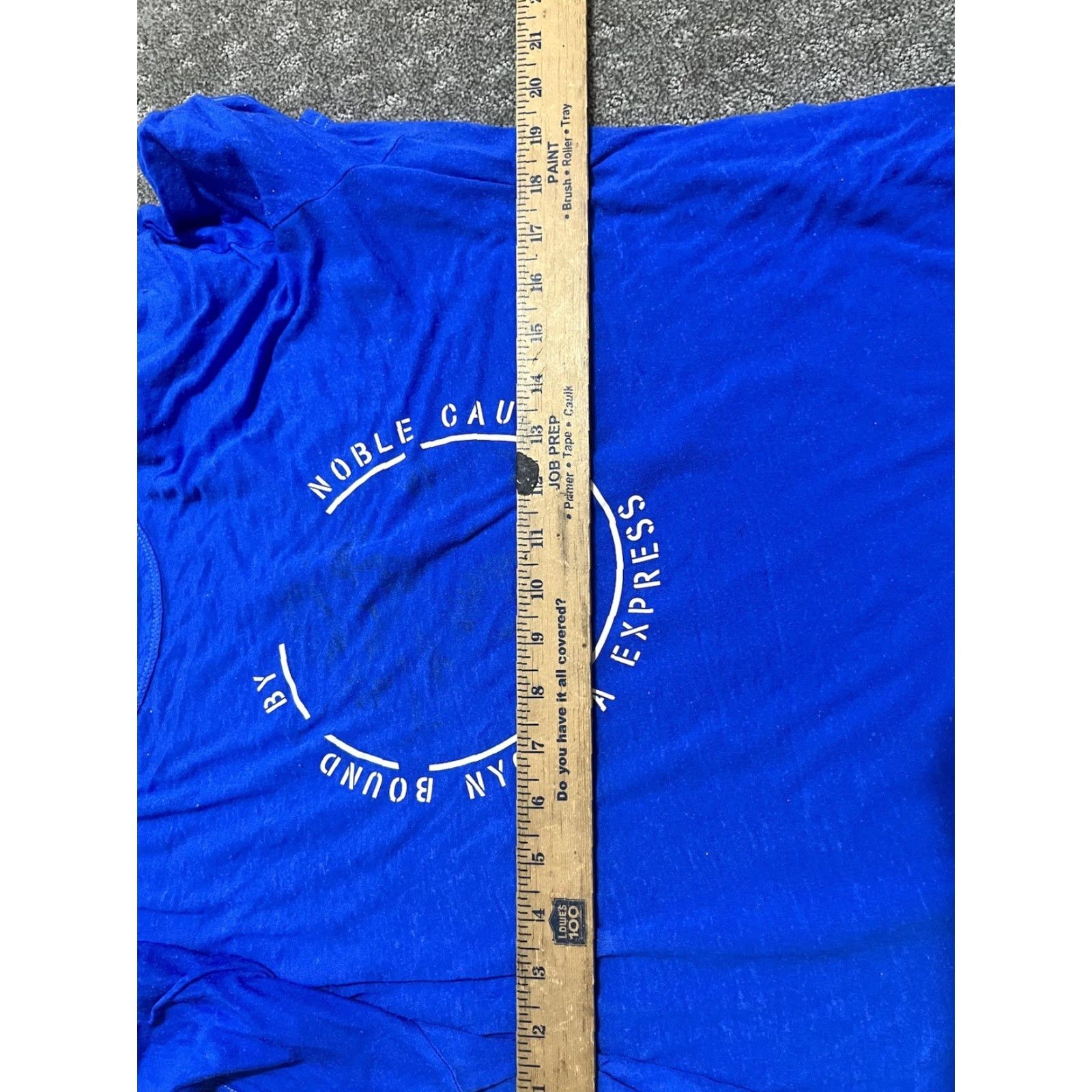 Express VINTAGE Express Shirt XL Mens Blue Logo Graphic Print T-Shirt 100% Cotton Crew Neck Slim Fit Short Sleeve Size US XL / EU 56 / 4 - 4 Thumbnail