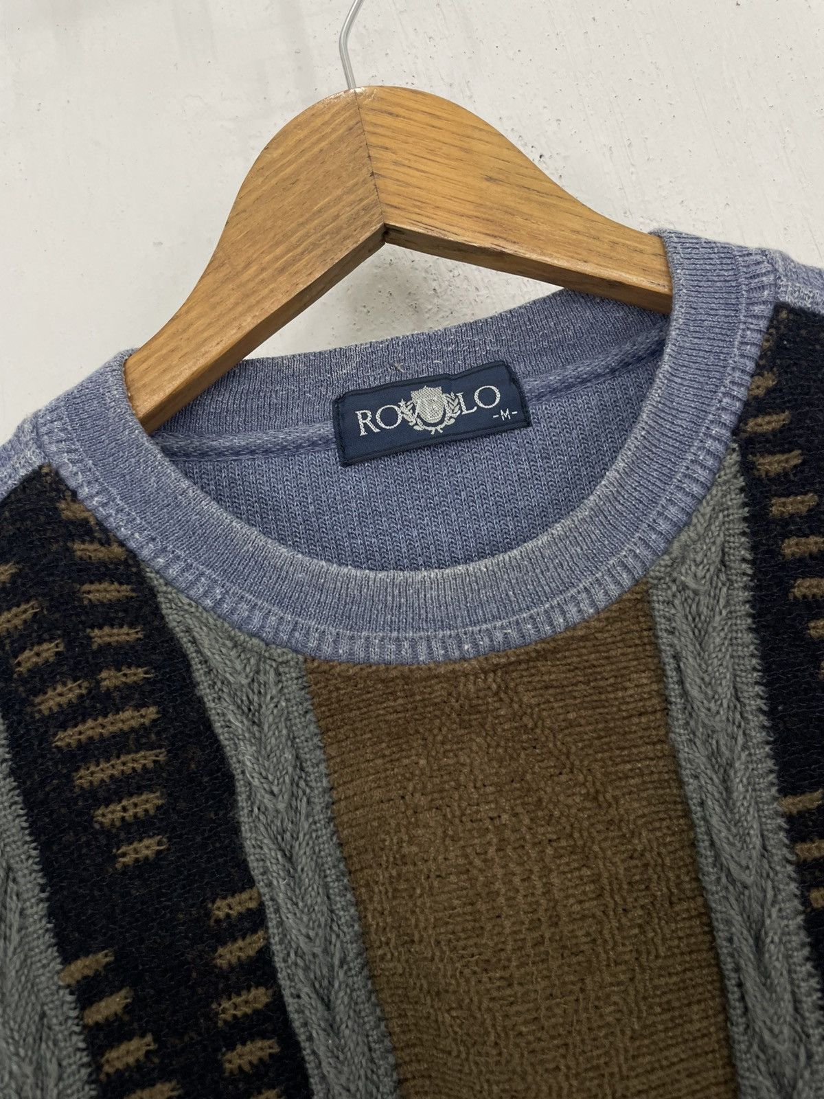 Carlo Colucci Rovelo Cardigan Coogi 3D Pure Wool 90’s Style Size US M / EU 48-50 / 2 - 4 Thumbnail