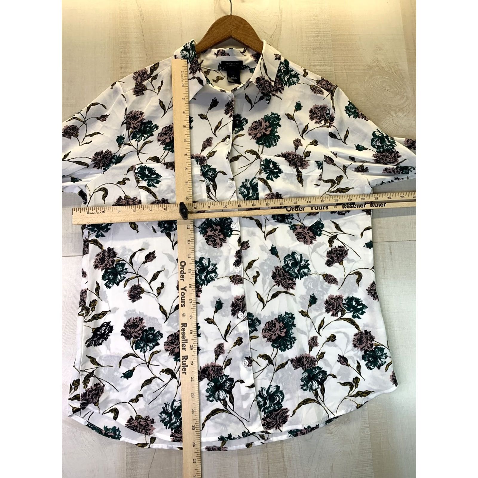 Ann Taylor VINTAGE Ann Taylor Factory Women’s Button-Up Shirt? Size M / US 6-8 / IT 42-44 - 3 Thumbnail