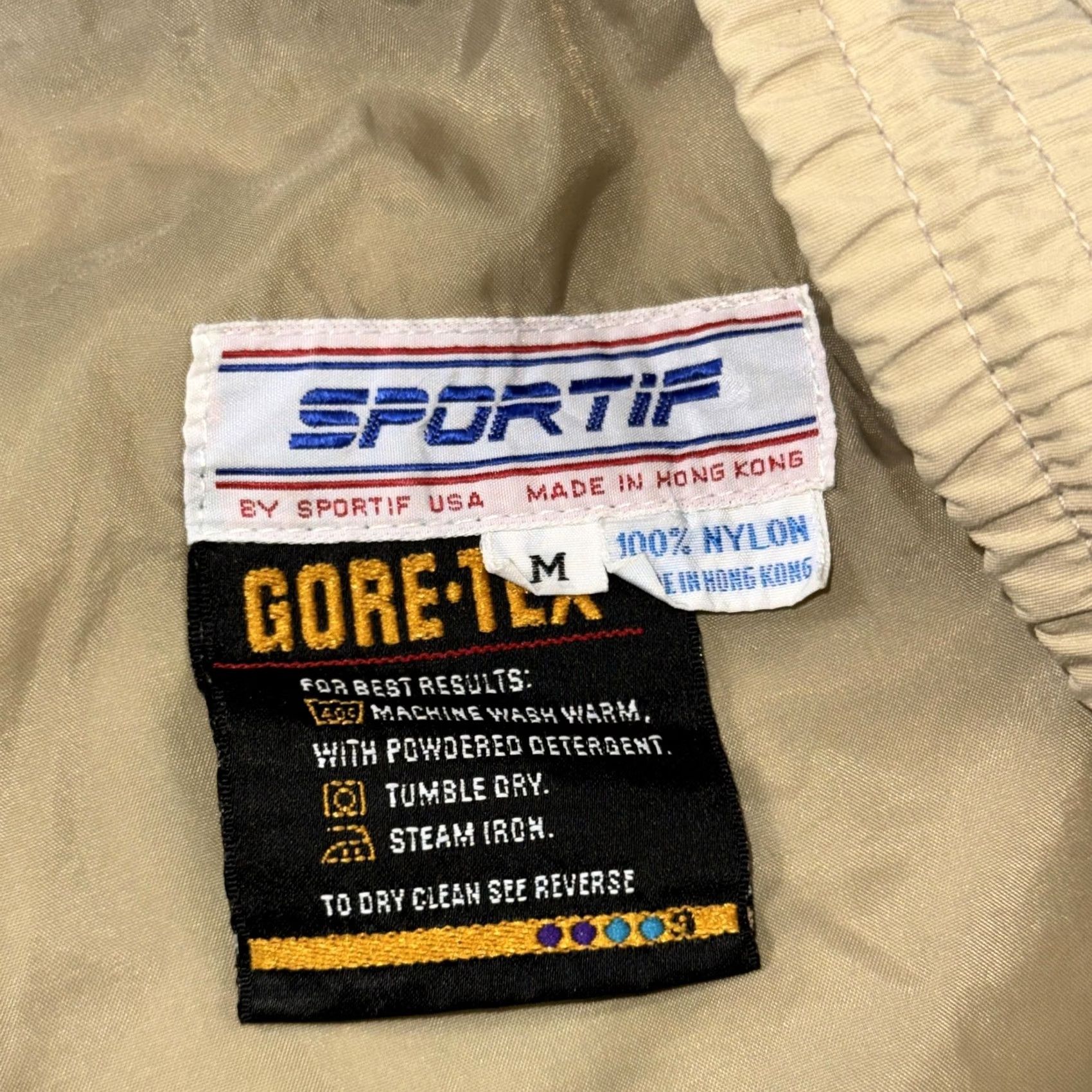Rains VINTAGE Sportif Gore-Tex Pants Mens M Beige Waterproof Rain Hiking 90s Size US 31 - 3 Thumbnail