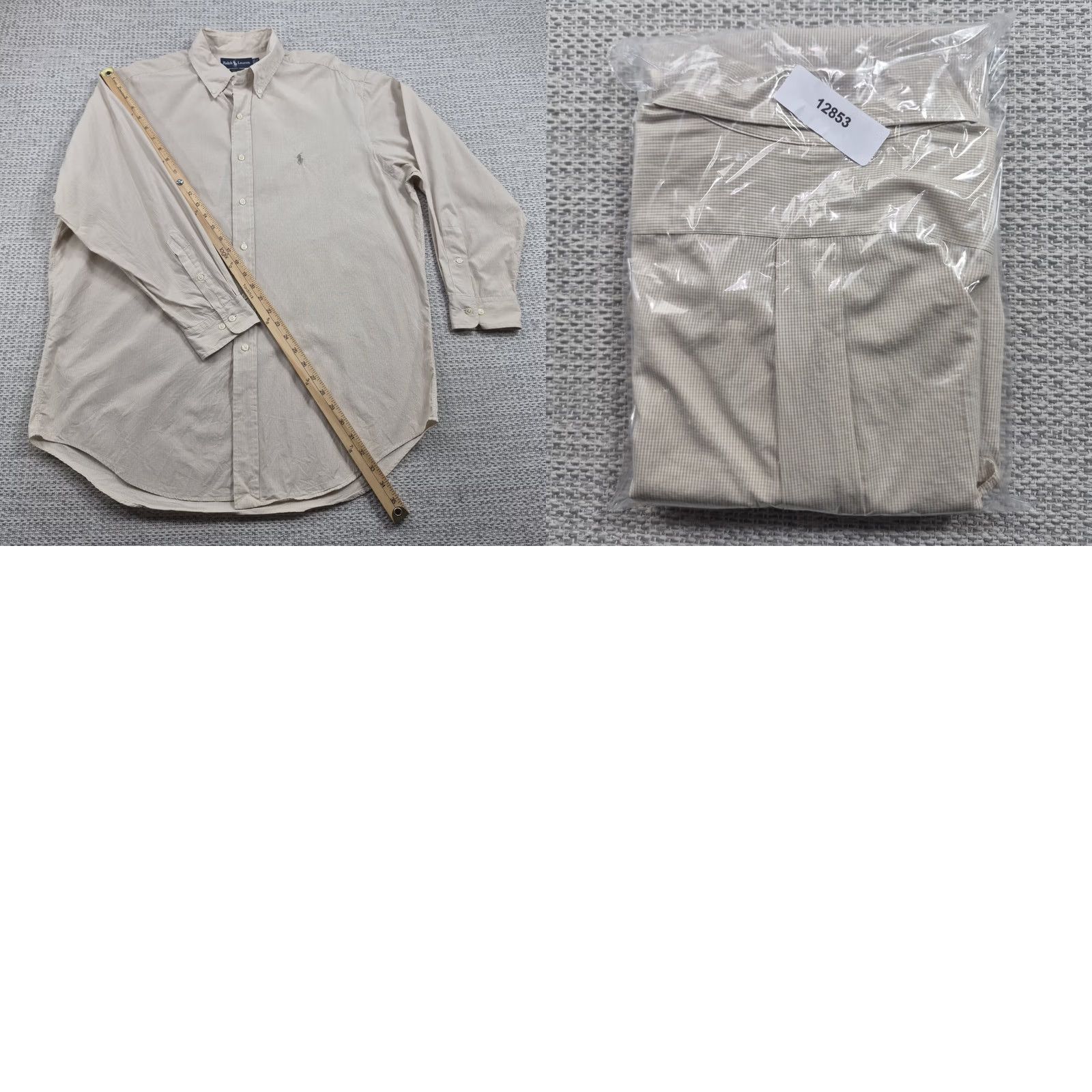 Ralph Lauren VINTAGE Ralph Lauren Dress Shirt Mens 16.5 32/33 Bieje Yarmouth Classic Fit Size 46R - 9 Thumbnail
