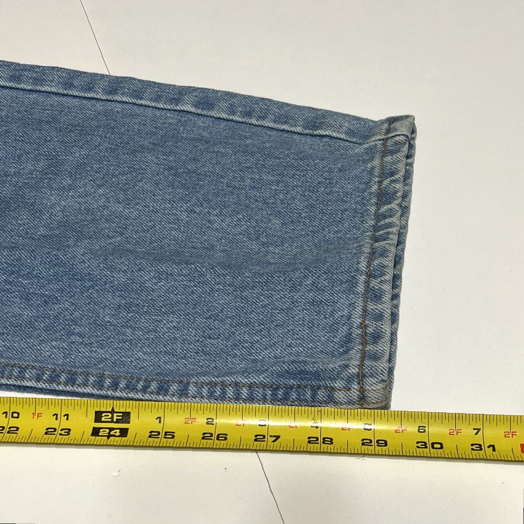 Levi's VINTAGE Levi's 505 Orange Tab Jeans Mens Tag 36x30 Measure 34x29 Stained Denim Blue 90s Mens Regular 34x29 Jeans Size US 34 / EU 50 - 6 Thumbnail