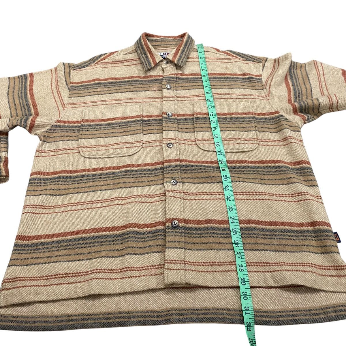 Designer × Nigel Cabourn × Vintage Vintage 90s Nigel Cabourn Wool Stripe Button Shirt L Size Size US L / EU 52-54 / 3 - 23 Thumbnail