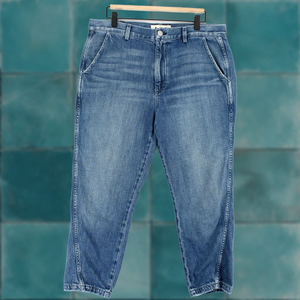 AMO VINTAGE AMO Slouch Trouser Jeans Womens 32 Blue Indigo Relaxed Fit High Rise 5-Pocket Denim Mens / Womens Size 24" / US 00 / IT 34 - 1 Thumbnail