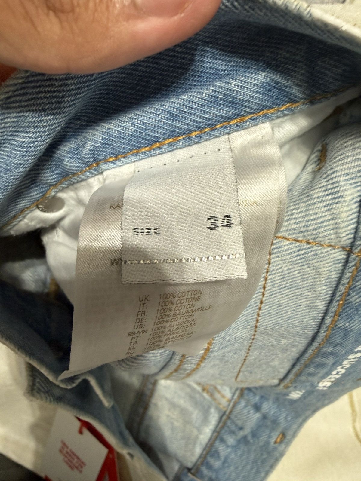 Diesel Diesel 1995 Distressed Straight Leg Painted Jeans Size US 34 / EU 50 - 8 Thumbnail