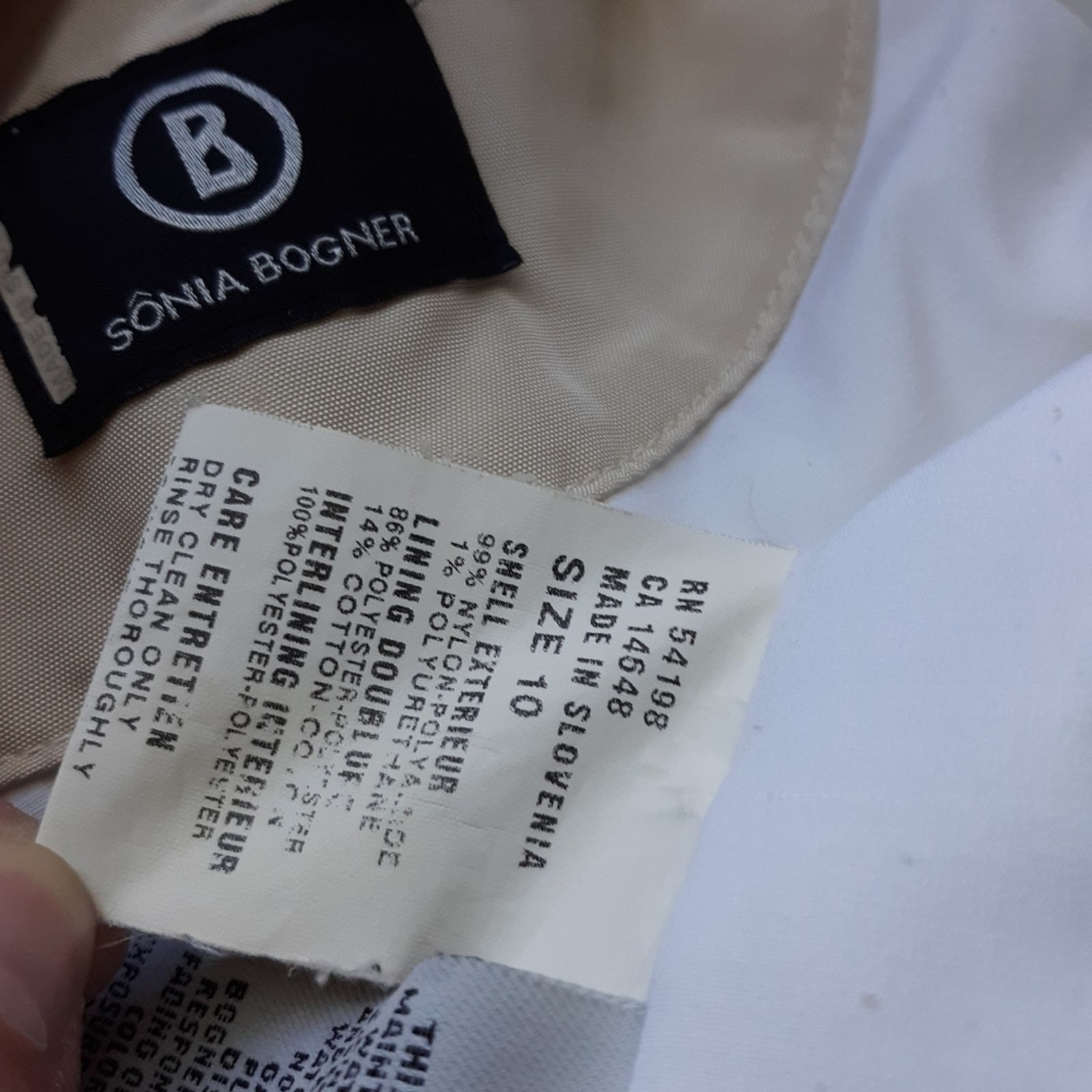 Vintage VTG Sonia Bogner Nylon Lined Jacket 10 Size M / US 6-8 / IT 42-44 - 9 Thumbnail