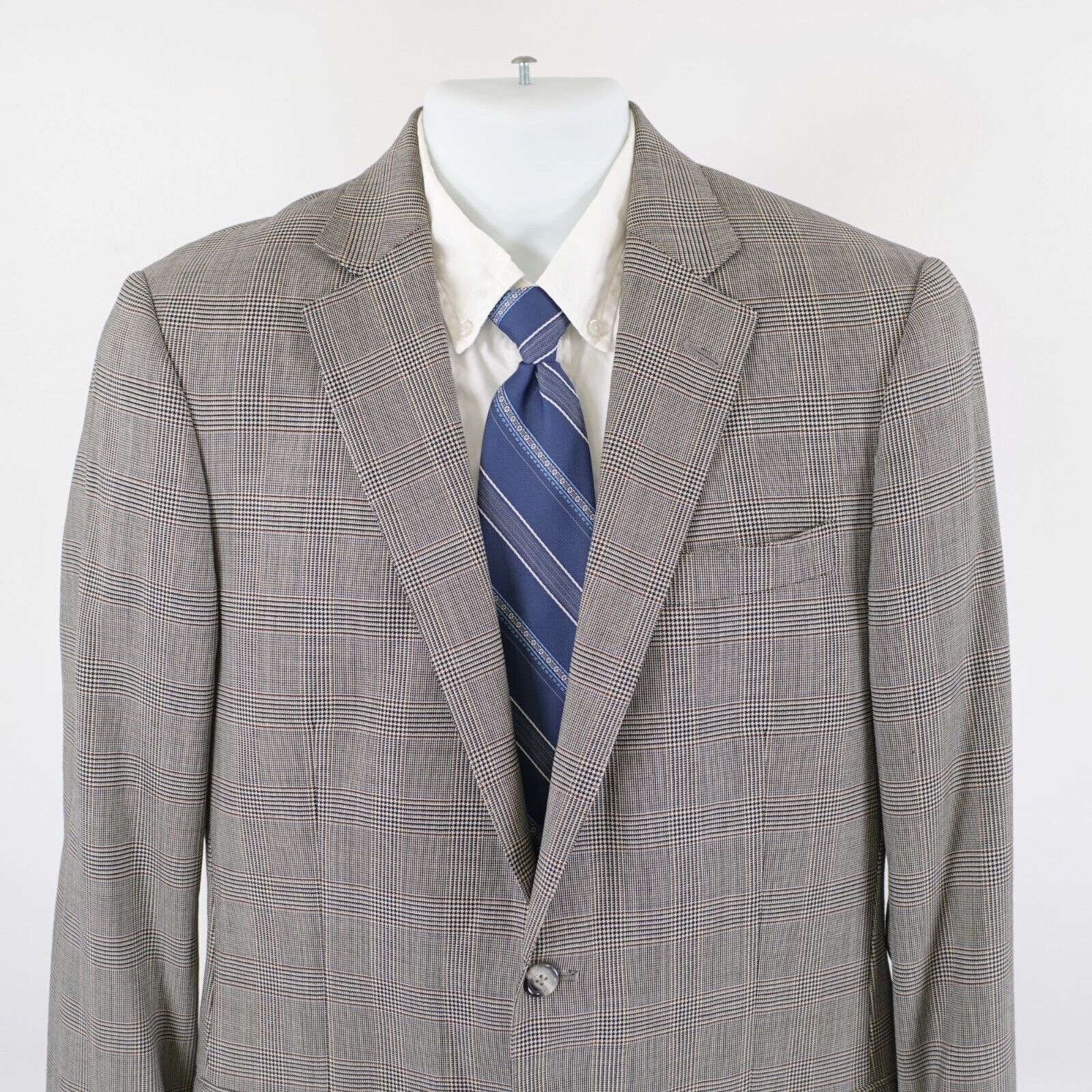 Hart Schaffner Marx Hart Schaffner Marx Wool Black Tan Glen Plaid Blazer 38R 2 B Size 38R - 1 Thumbnail