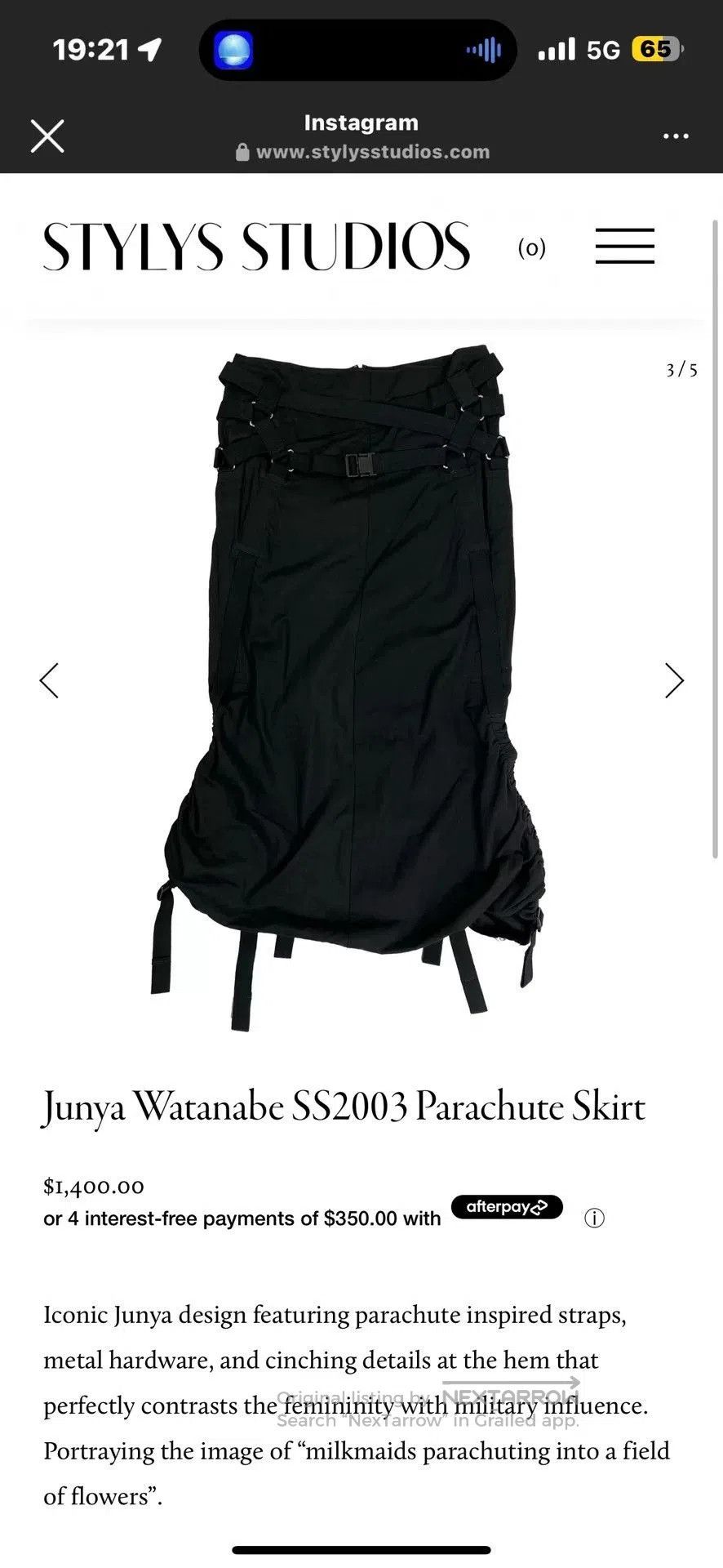 Junya Watanabe Junya Watanabe SS2003 Parachute Skirt. Size 35" - 8 Thumbnail