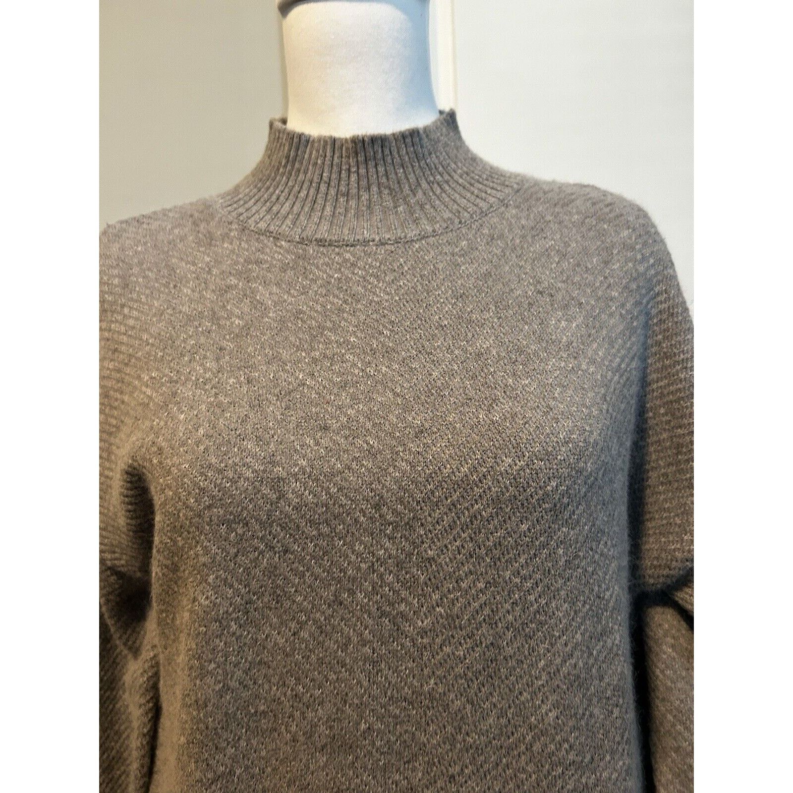 Magaschoni Magaschoni Wool Blend Mock Turtleneck Size Medium Gray Size M / US 6-8 / IT 42-44 - 2 Thumbnail