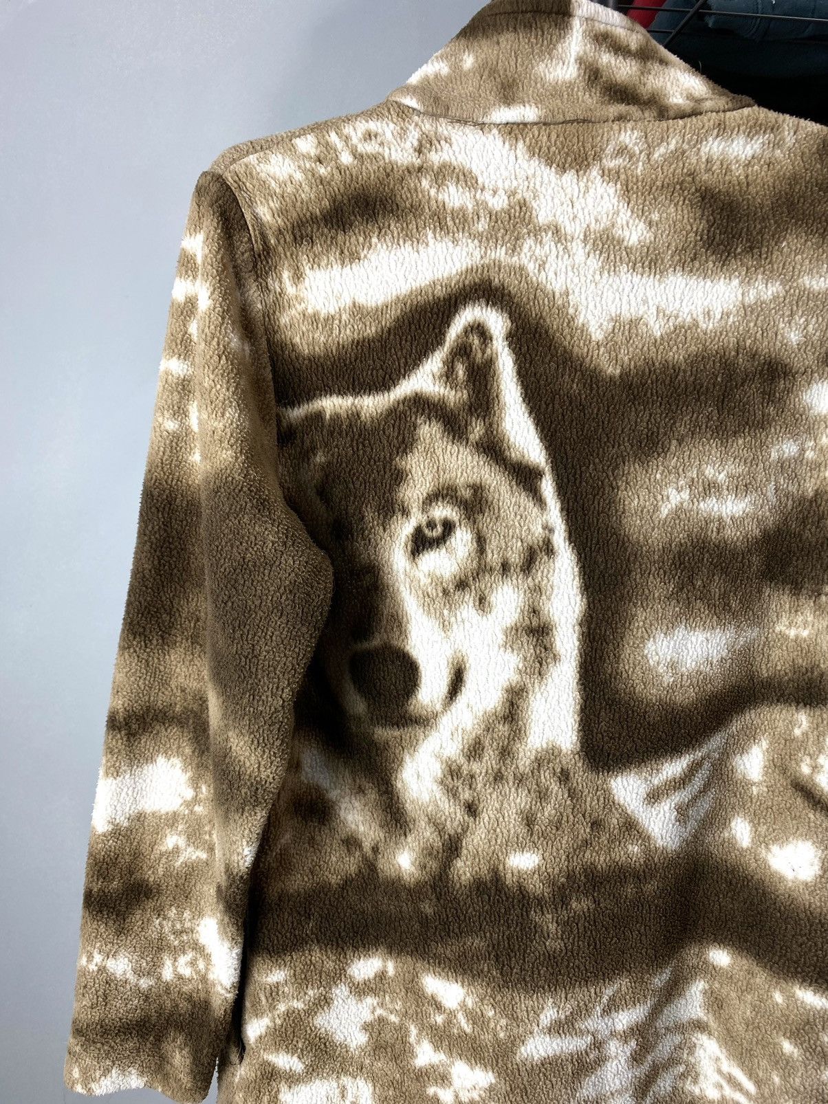 Vintage 90’s Vintage Wolf Fleece Jacket Vtg Hype Supreme Style Size S / US 4 / IT 40 - 9 Thumbnail