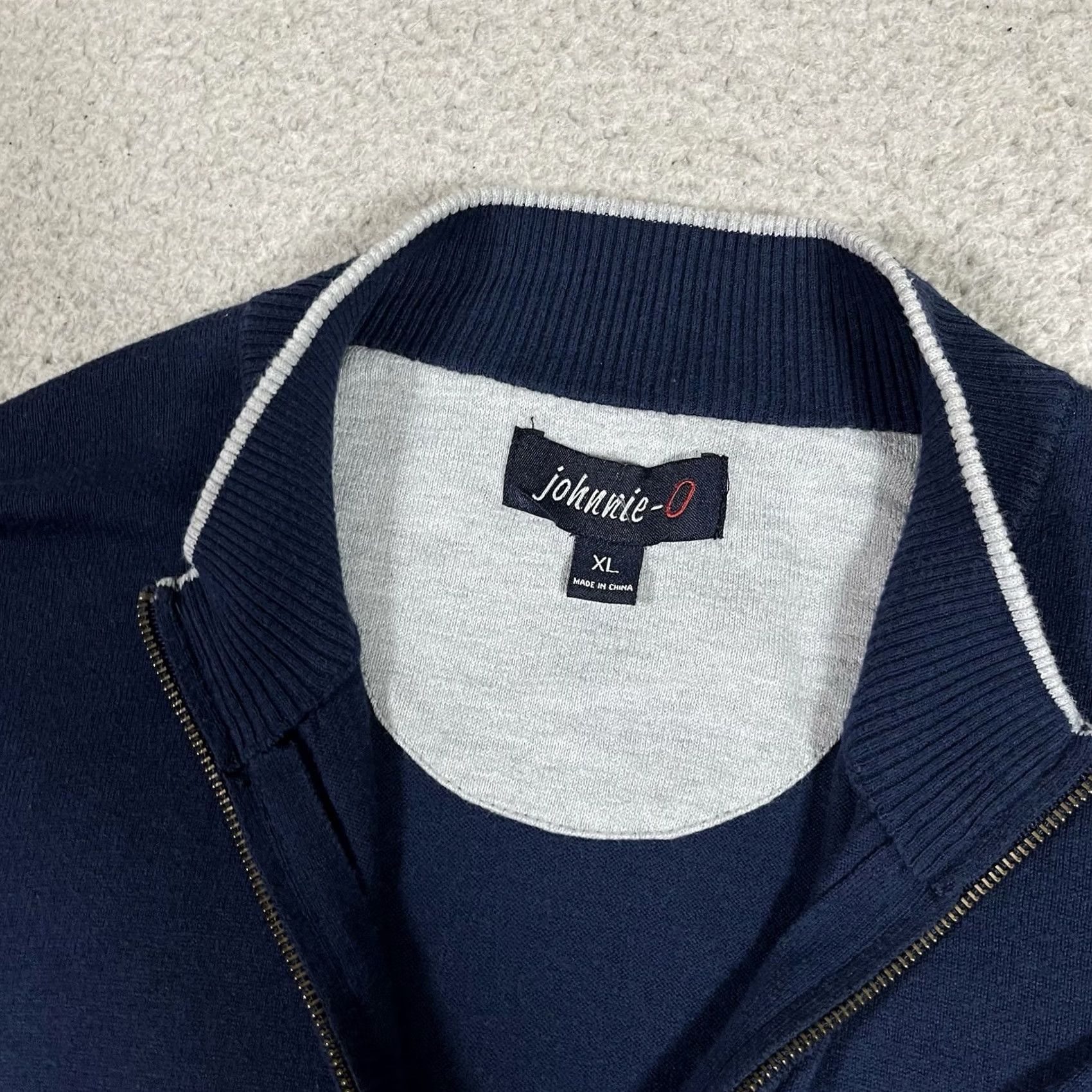 johnnie-O johnnie-O 1/4 Zip Pullover Mens XL Performance Silk Blend Conway Farms Golf Shirt Regular Blue Size US XL / EU 56 / 4 - 3 Thumbnail