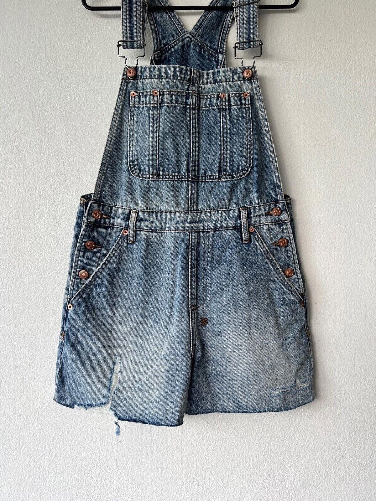 Ksubi new Ksubi womens dress jumpsuit shorts denim overall 23 5 Size 23" - 3 Thumbnail