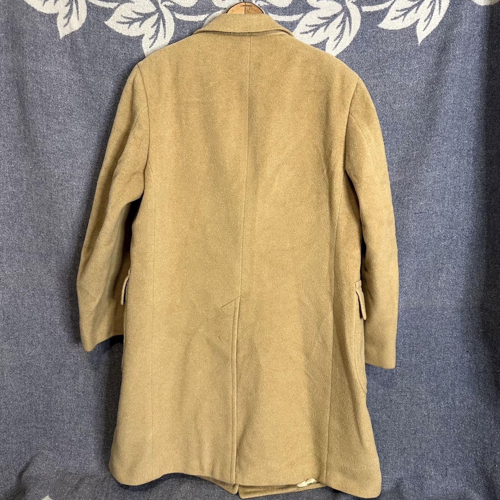 Camel VINTAGE Bal-Paca Coat Mens Camel Hair Overcoat Tan 80s 90s Classic Pockets Size L Size US L / EU 52-54 / 3 - 2 Thumbnail