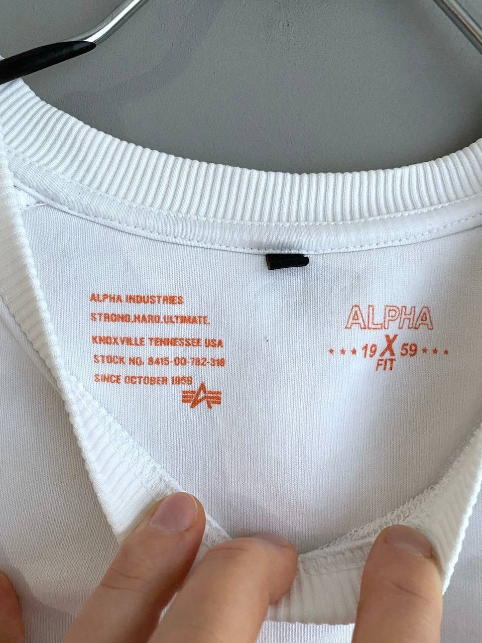 Alpha Industries Alpha Industries Men's White Cotton Sweatshirt, Size XXL Size US XXL / EU 58 / 5 - 10 Thumbnail