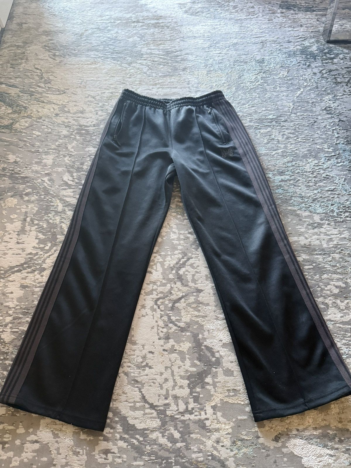 Needles Black Poly Smooth Track Pants Size US 30 / EU 46 - 1 Thumbnail