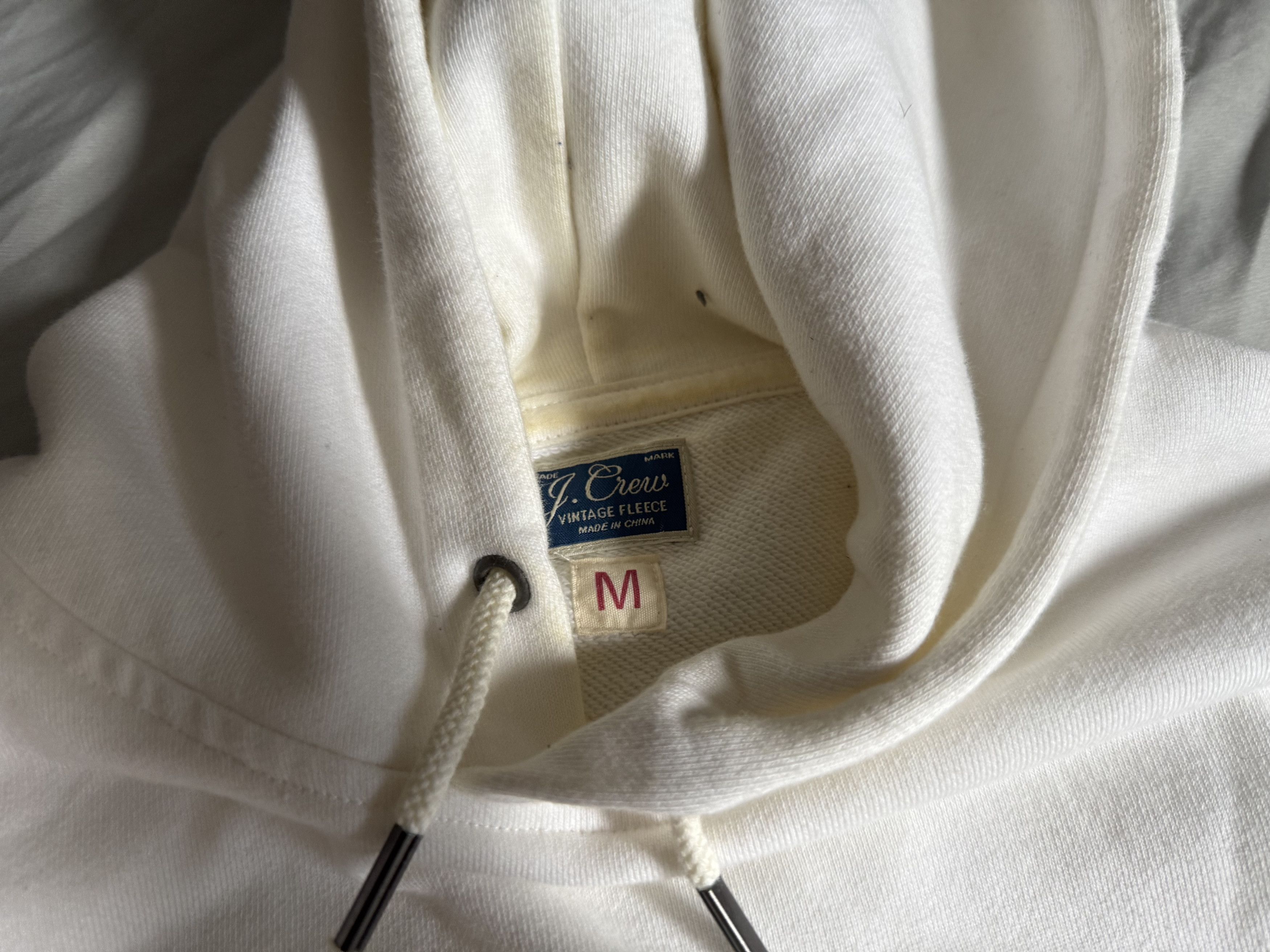 J.Crew J. Crew Garment Dyed French Terry Hoodie Sweatshirt white Size US M / EU 48-50 / 2 - 5 Thumbnail