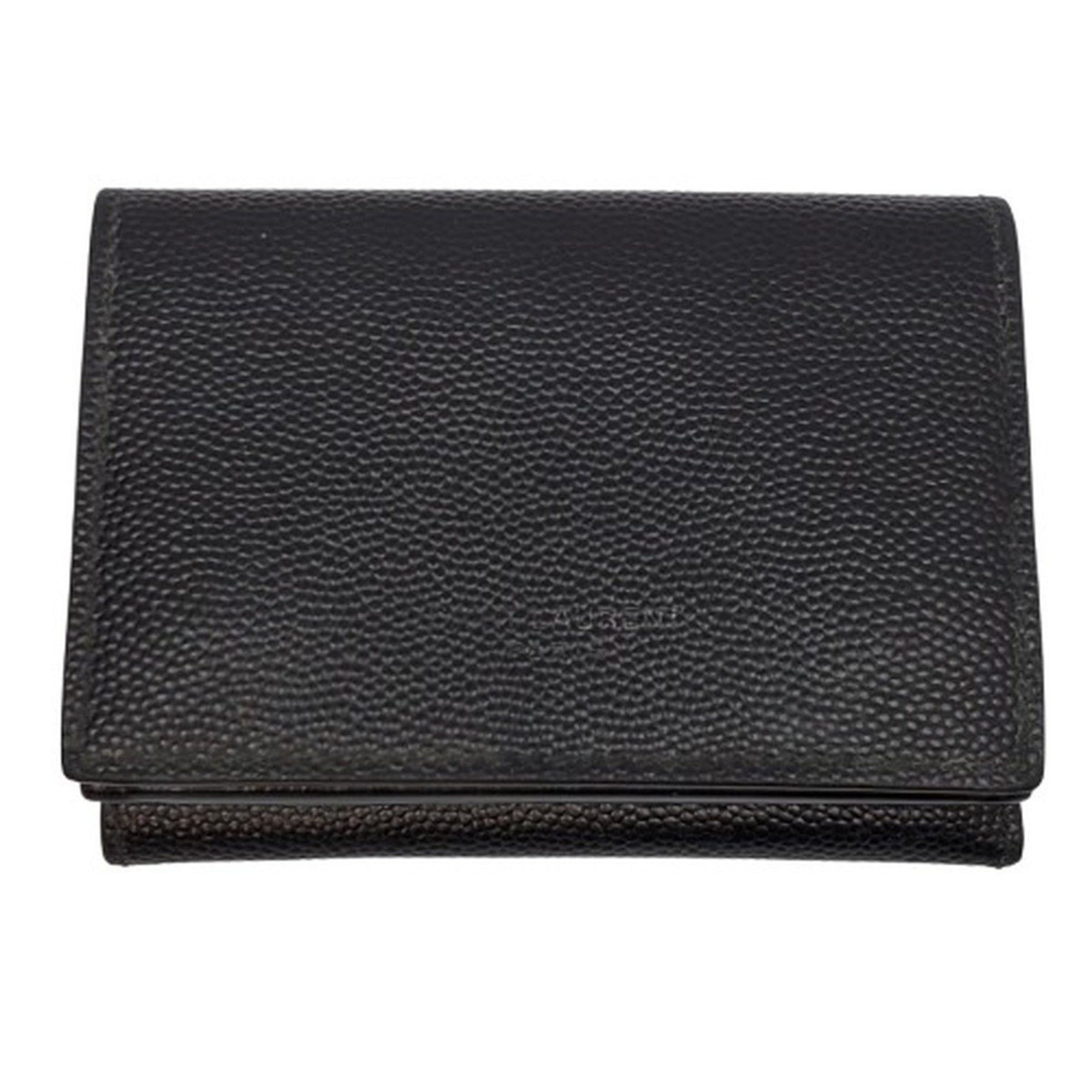Yves Saint Laurent Saint Laurent Paris Caviar Leather Tri-Fold Wallet for Men and Women Black Kaizuka Store IT6NLPCKJCJC RK2473D
