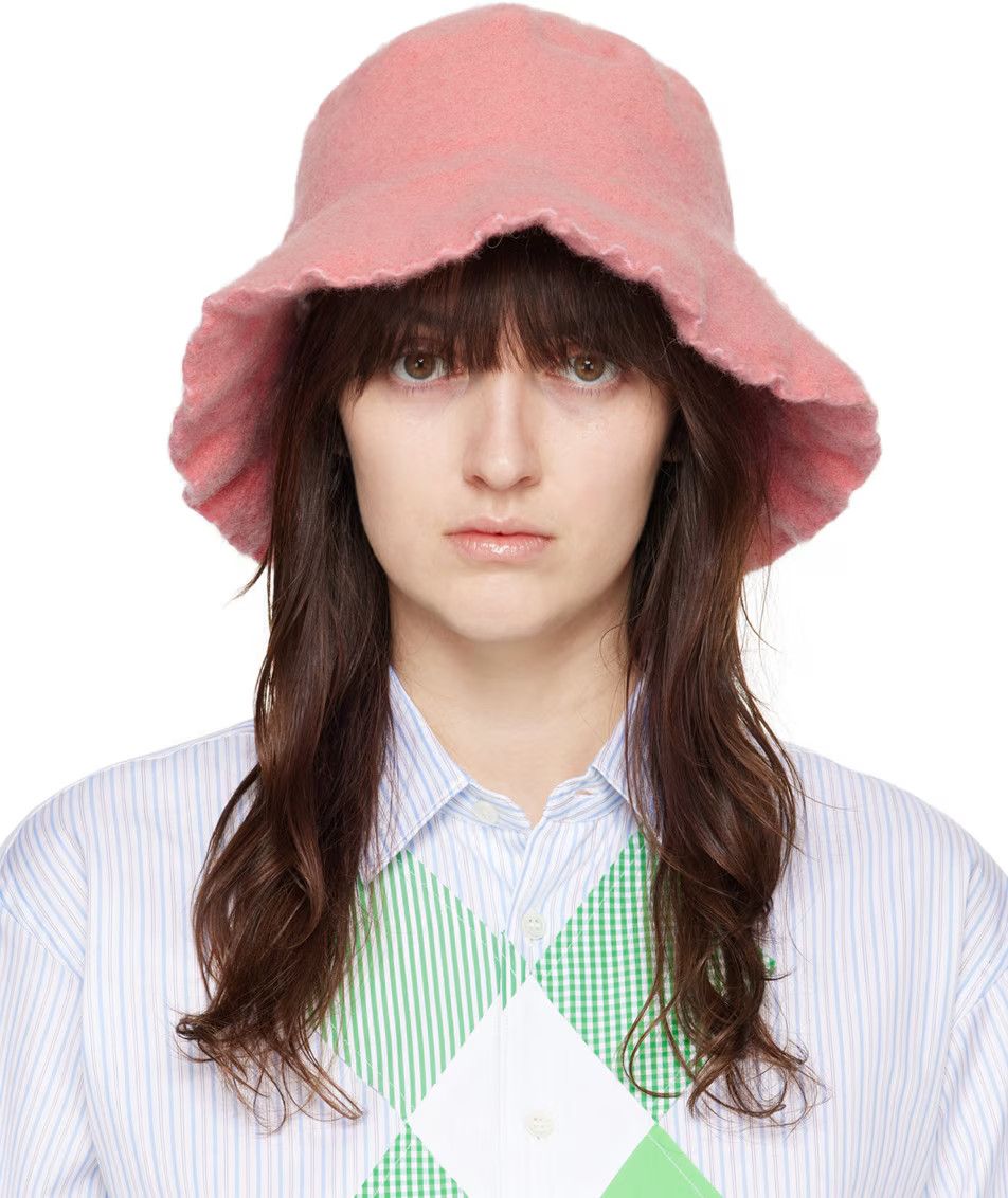 Comme des Garcons SHIRT o1mle1224 Size : OS/Wool Bucket Hat / Cap in Pink Size ONE SIZE - 3 Thumbnail