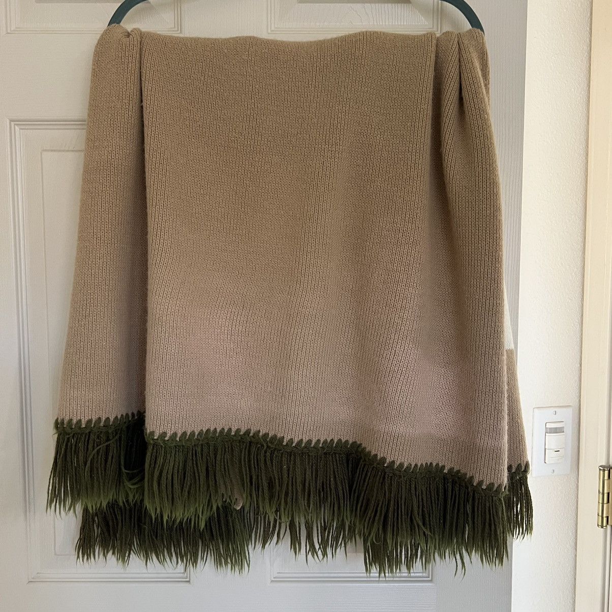 Vintage Lucasfilm Ltd Knit Throw Blanket USA Made Wool Blend Fringe Size ONE SIZE - 4 Thumbnail