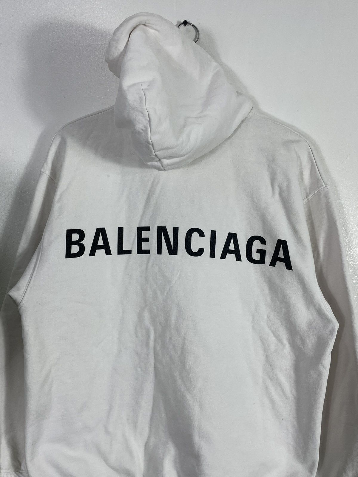 Balenciaga Balenciaga White Archetype Back Logo Hoodie Size US XS / EU 42 / 0 - 2 Thumbnail
