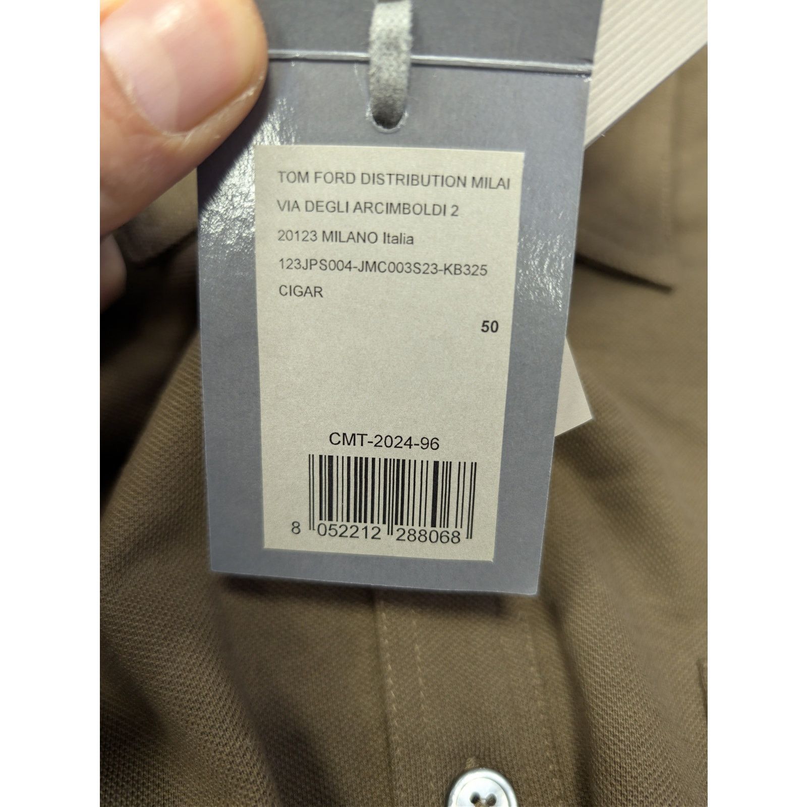 Tom Ford o1rshd1 Cotton Pique Polo Shirt in Brown Size US M / EU 48-50 / 2 - 21 Thumbnail