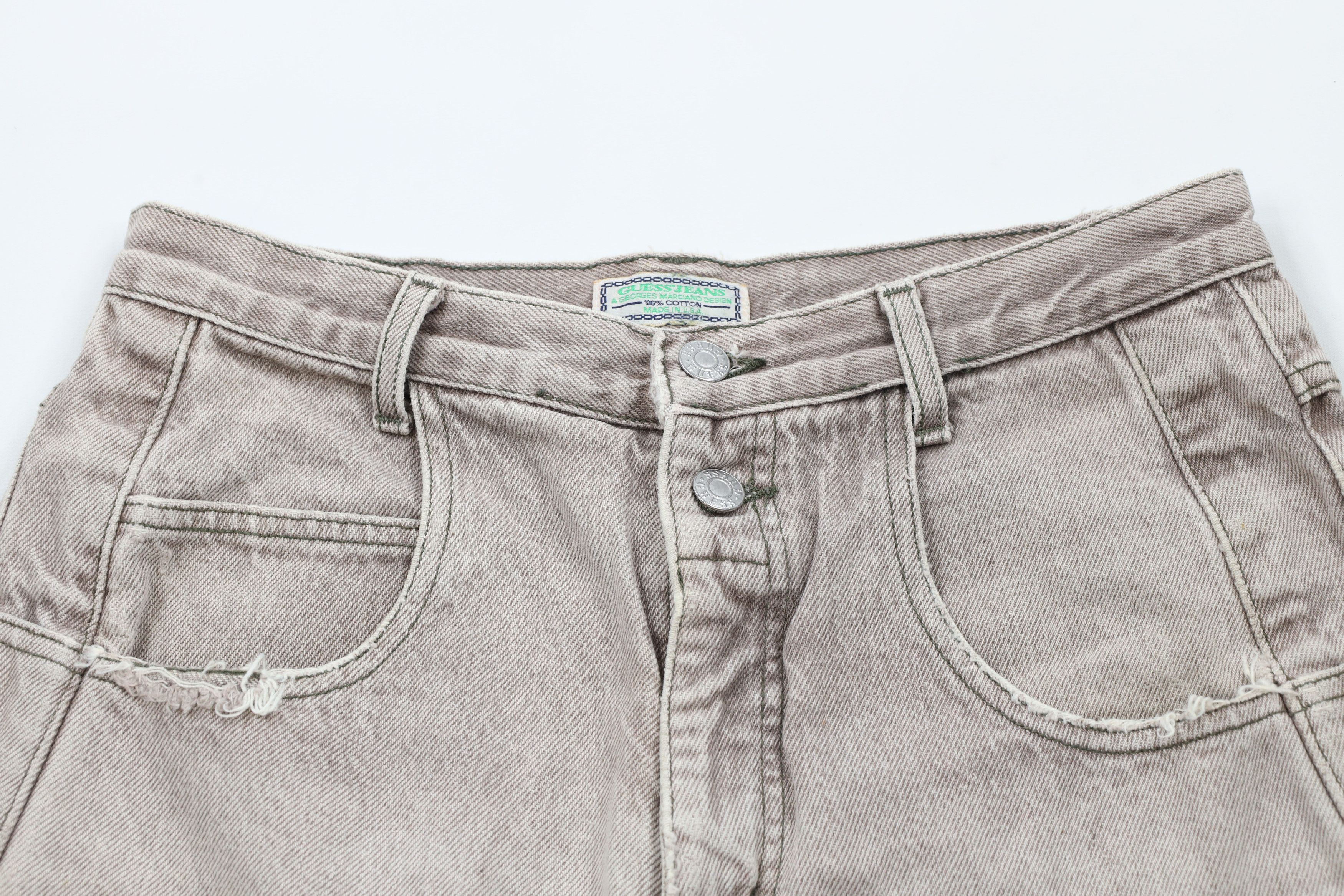 Guess Vintage 90s Guess Out Baggy Denim Jean Shorts Jorts USA Size US 30 / EU 46 - 2 Thumbnail