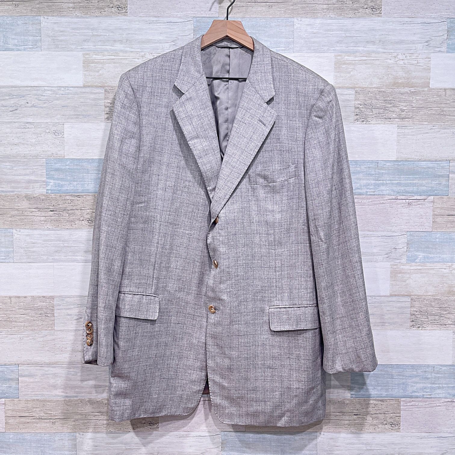 Hickey Freeman Hickey Freeman Customized Silk Cashmere Flannel Coat 46L Size 46L - 1 Thumbnail