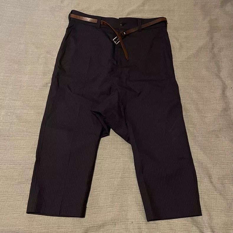 Junya Watanabe Junya Watanabe Wool Floral Stripe Cropped Pants Size US 26 / EU 42 - 1 Thumbnail