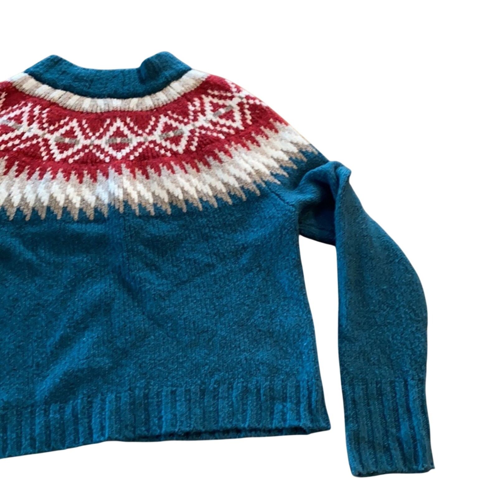American Eagle Outfitters American Eagle fair isle mock neck plush sweater retro sz S Size S / US 4 / IT 40 - 7 Thumbnail