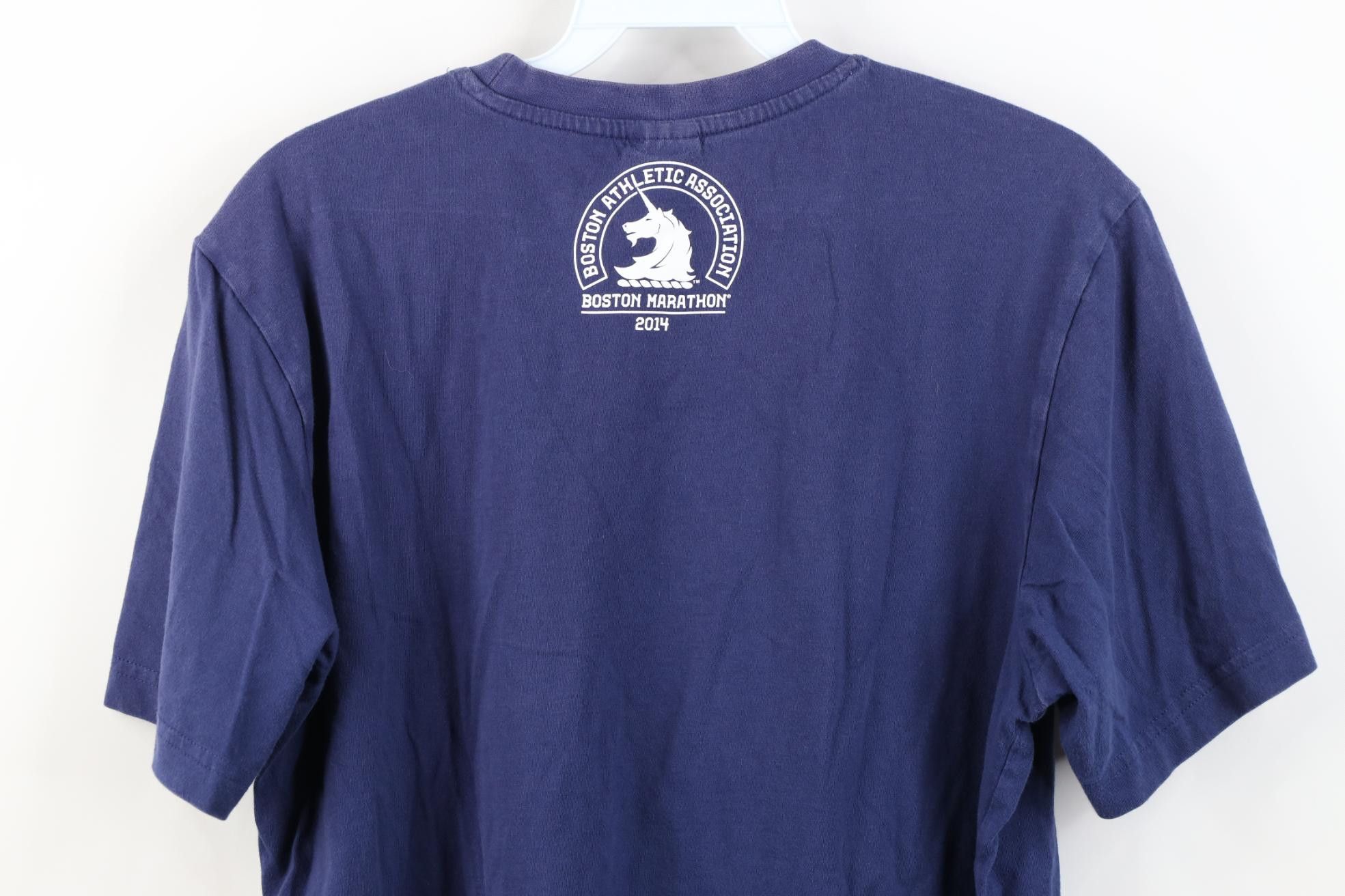 Adidas Y2K Adidas 2014 Boston Marathon Short Sleeve T-Shirt Blue Size US M / EU 48-50 / 2 - 13 Thumbnail