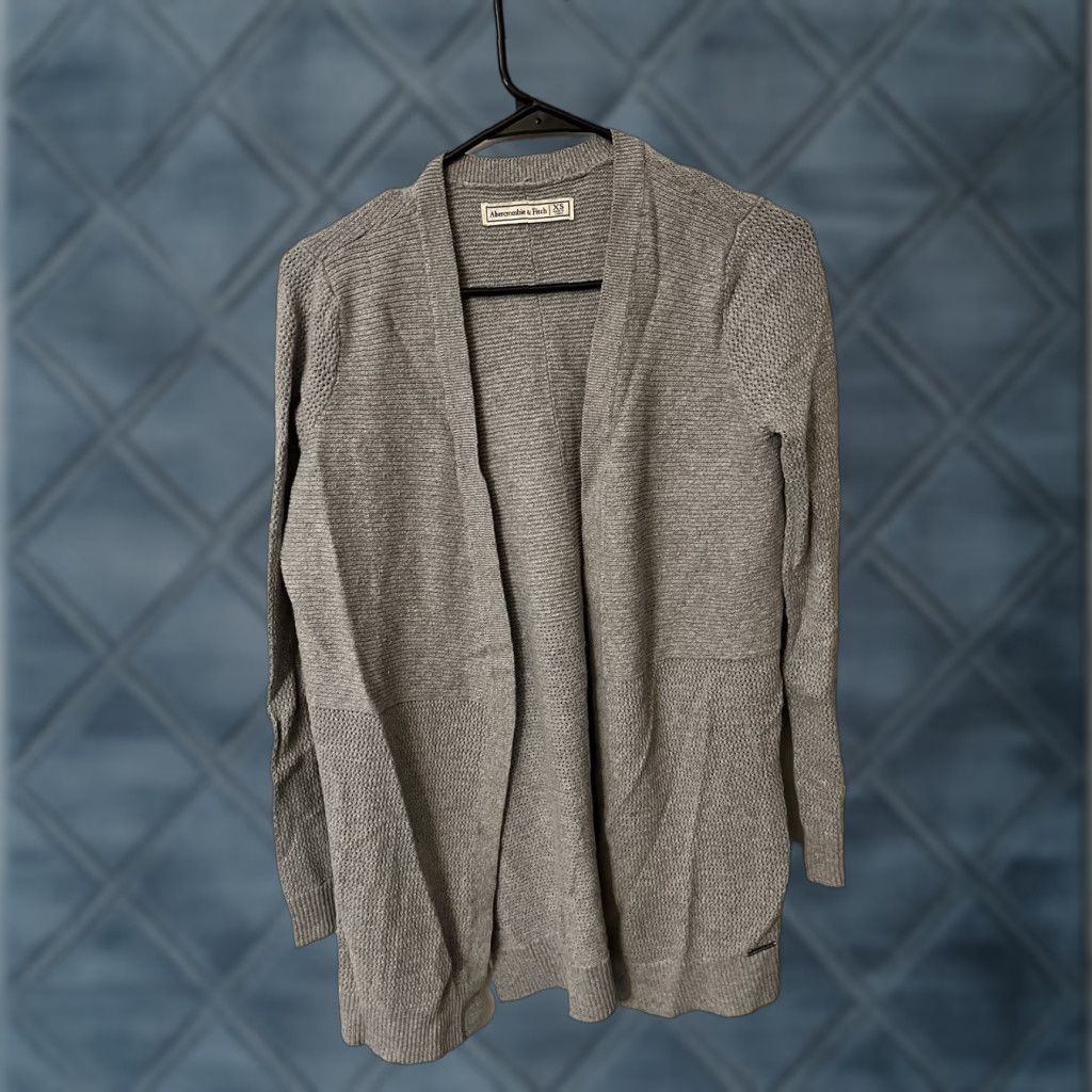 Abercrombie & Fitch Abercrombie & Fitch Womens XS Open Front Cardigan Gray Sweater Fall 2020s Size XS / US 0-2 / IT 36-38 - 1 Thumbnail