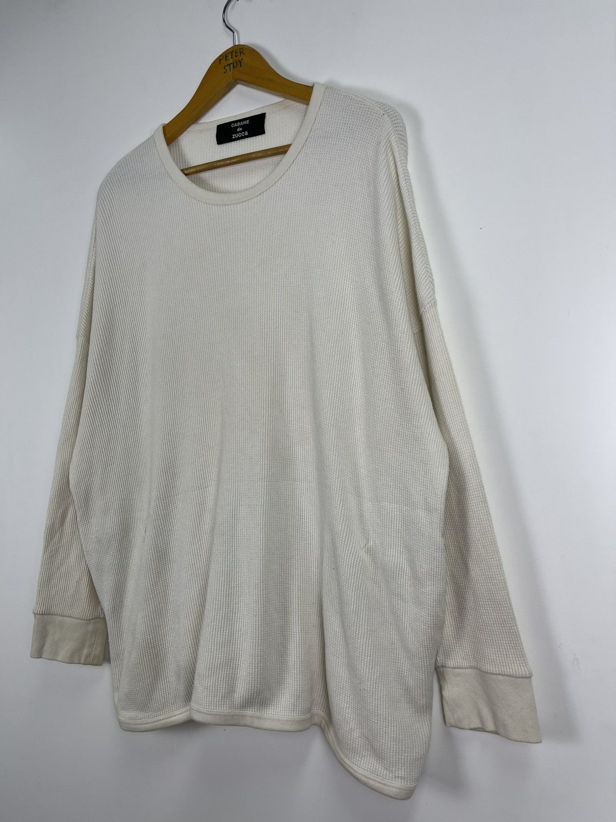Designer Cabane De Zucca Women’s Waffle Crew Neck Longsleeve Size US M / EU 48-50 / 2 - 4 Thumbnail