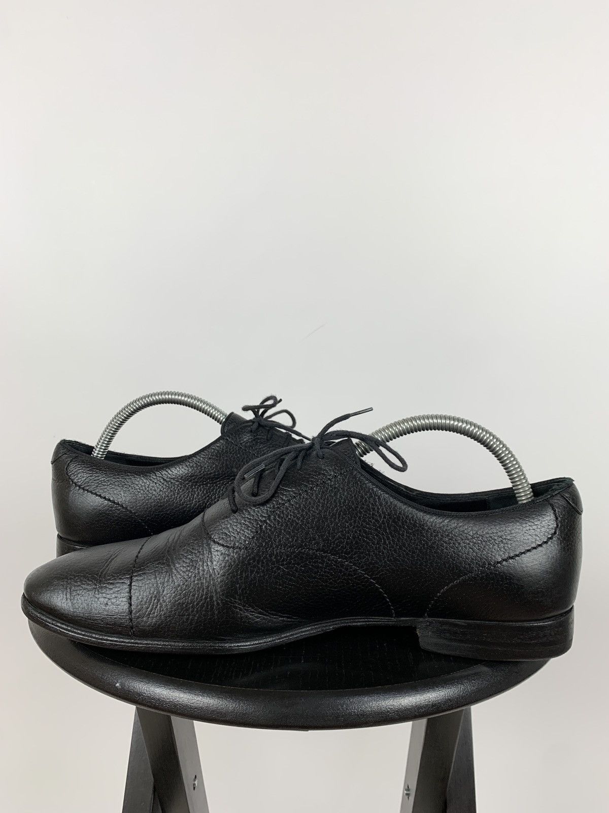 Gucci Gucci Black Leather Oxford Shoes Size US 8 / EU 41 - 9 Thumbnail