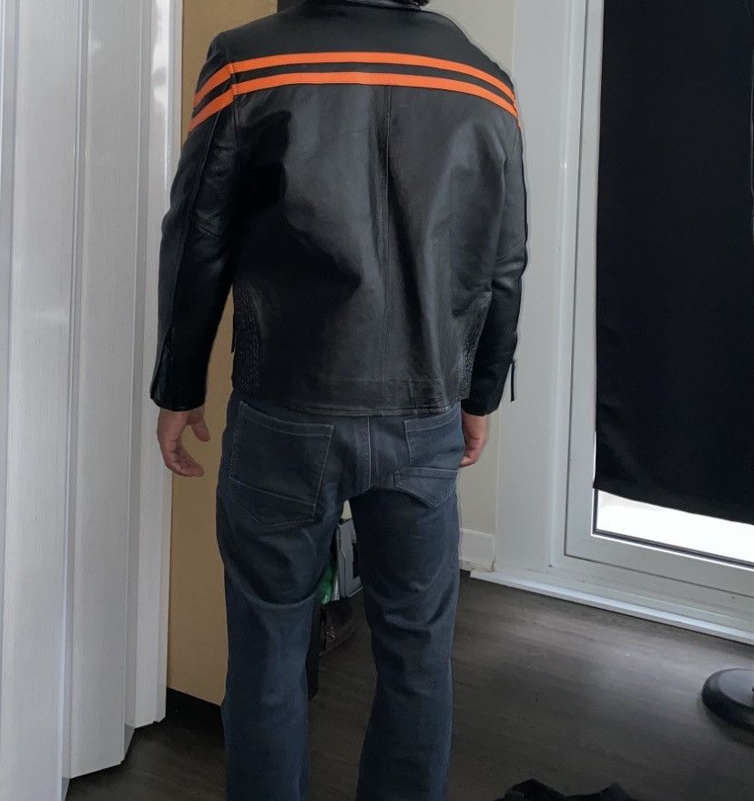 Other Vintage Leather Jacket w Racing Stripes - Men’s Large Size US L / EU 52-54 / 3 - 2 Thumbnail