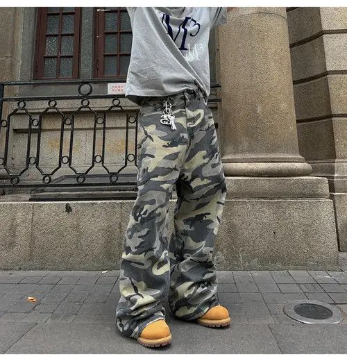 Other Matsuzaka x Yoko Camouflage Camo Wide-Leg Pants Size US 33 - 1 Thumbnail