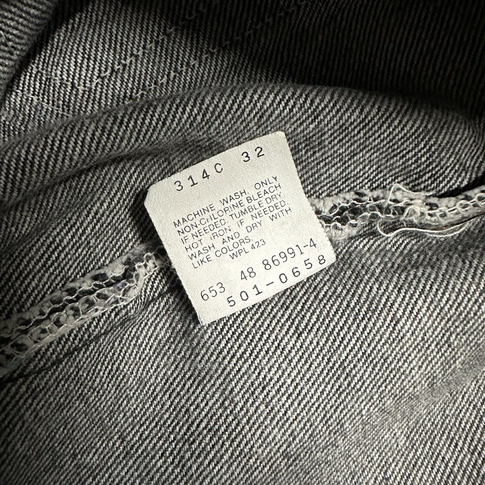 Levi's × Vintage Vintage 90s Levi’s 501 Faded Black Denim Jeans Size 33x34 Size US 33 - 10 Thumbnail