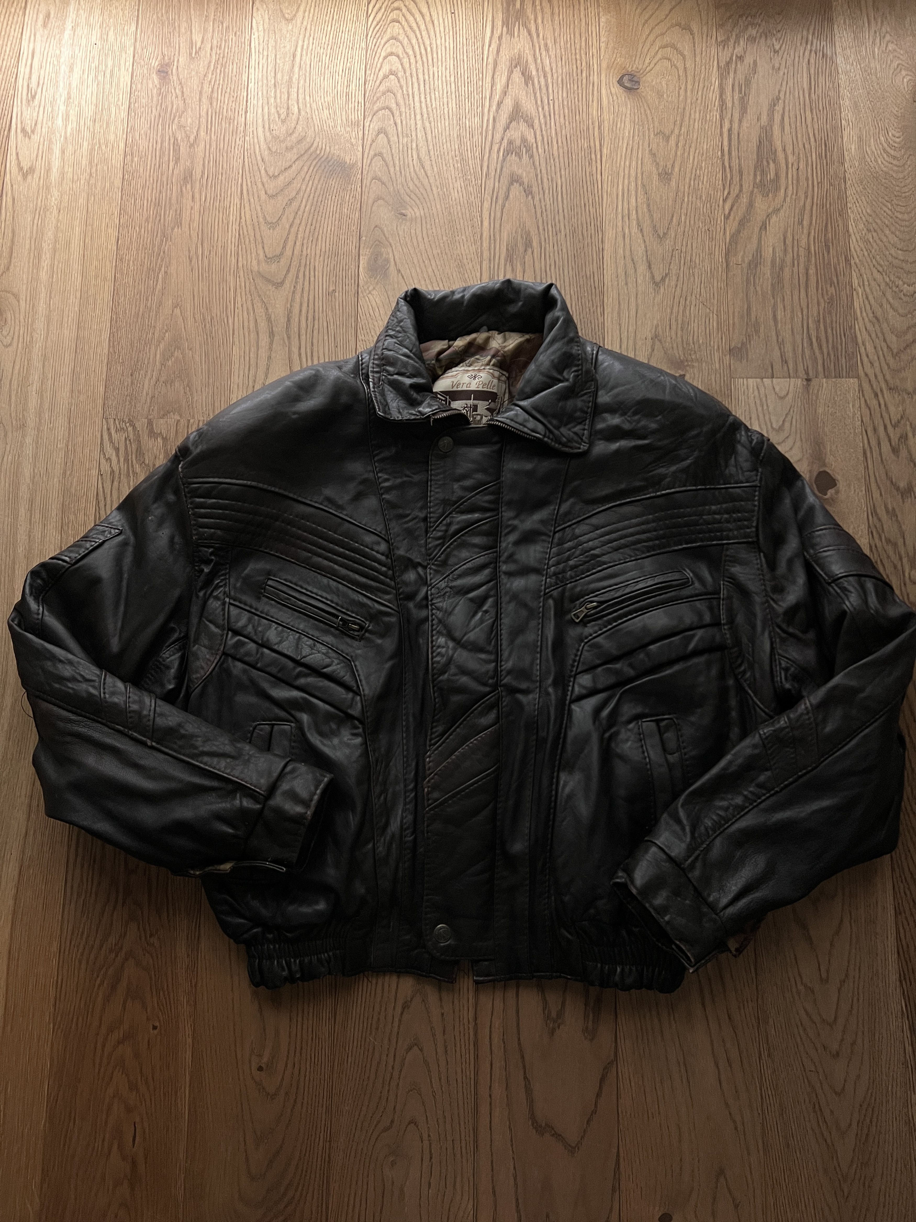 If Six Was Nine Rick Owens Type VTG 00s Yohji Yamamoto Style Leather Jacket Size US XL / EU 56 / 4 - 3 Thumbnail