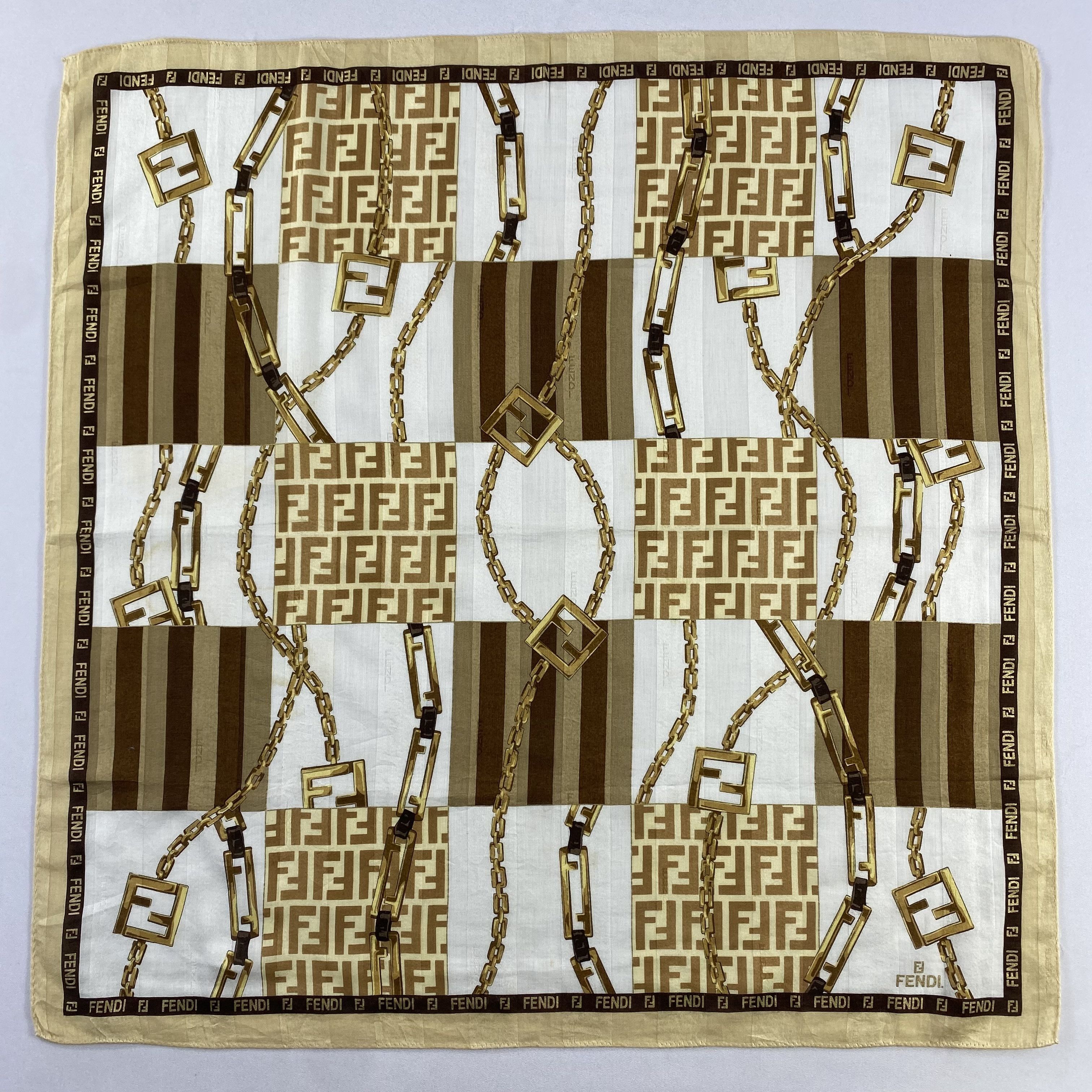 Vintage Fendi Handkerchief / Neckerchief / Bandana-P1486 Size ONE SIZE - 1 Thumbnail