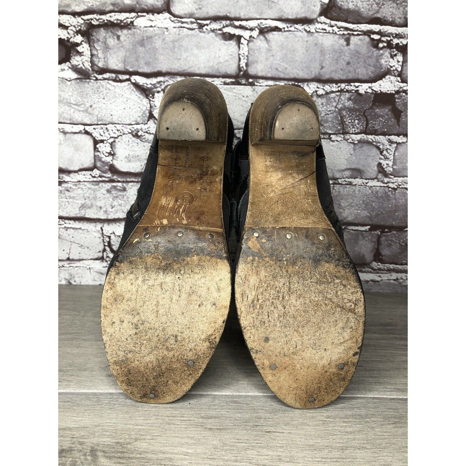 Allsaints AllSaints Spitalfields Jacks Place Black Leather Zip Heel St Size US 7.5 / IT 37.5 - 8 Thumbnail