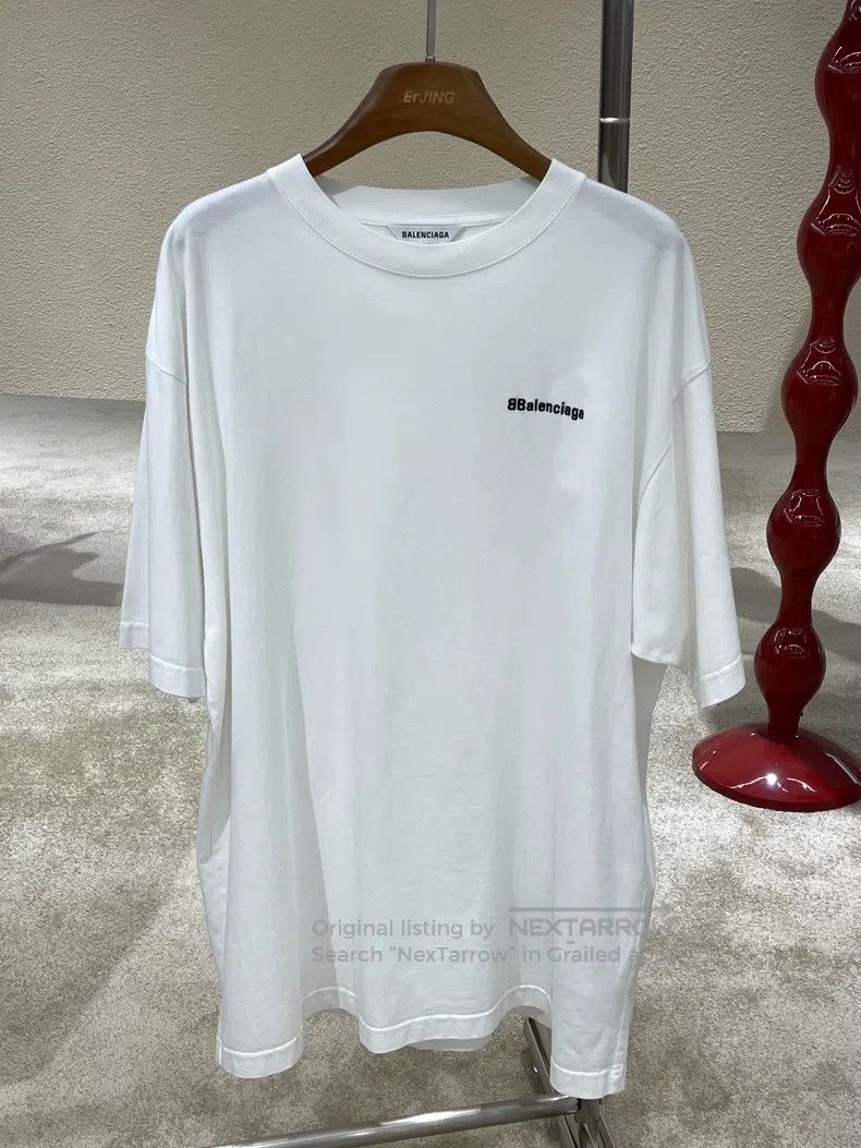 Balenciaga Balenciaga Loose Fit Crew Neck Letter Logo Embroidered Rag Size US S / EU 44-46 / 1 - 1 Thumbnail