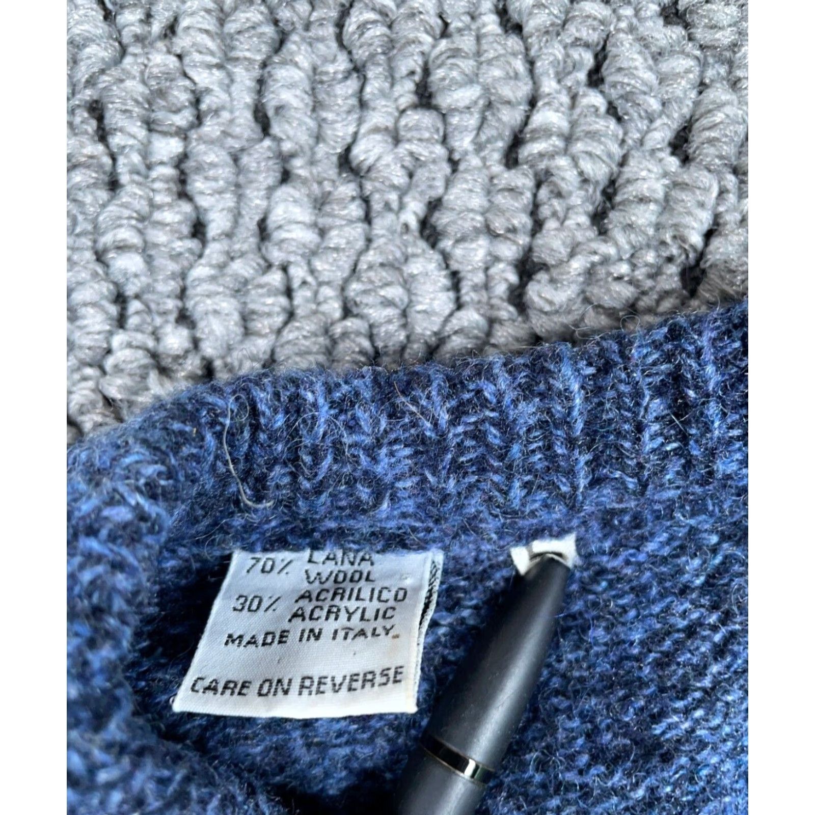 Vintage VINTAGE Argyle Pattern Wool Blend Sweater Mens Adult Large Blue Lightweight Preppy 90s Size US L / EU 52-54 / 3 - 3 Thumbnail