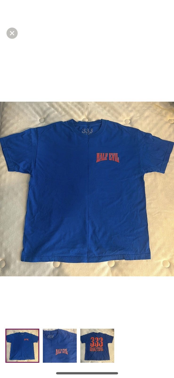 Half Evil Half Evil 333 Logo Tee Blue Size US XL / EU 56 / 4 - 1 Thumbnail