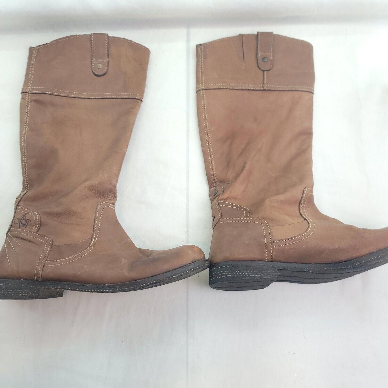 Otto OTBT Distressed Tan Leather Size 8 Boots Made In India Size US 8 / IT 38 - 1 Thumbnail