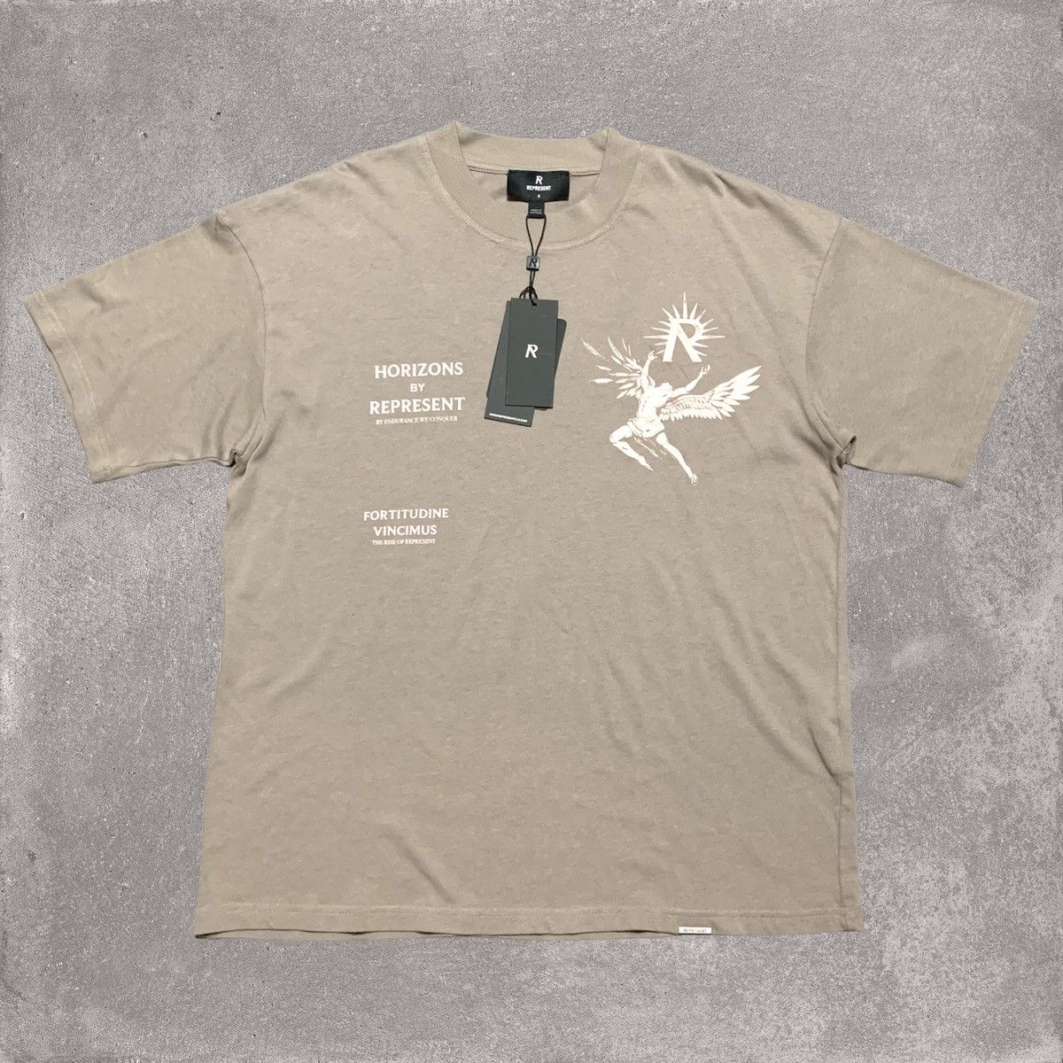 Represent Clo. Represent Small Icarus Taupe Tee Size US S / EU 44-46 / 1 - 2 Thumbnail