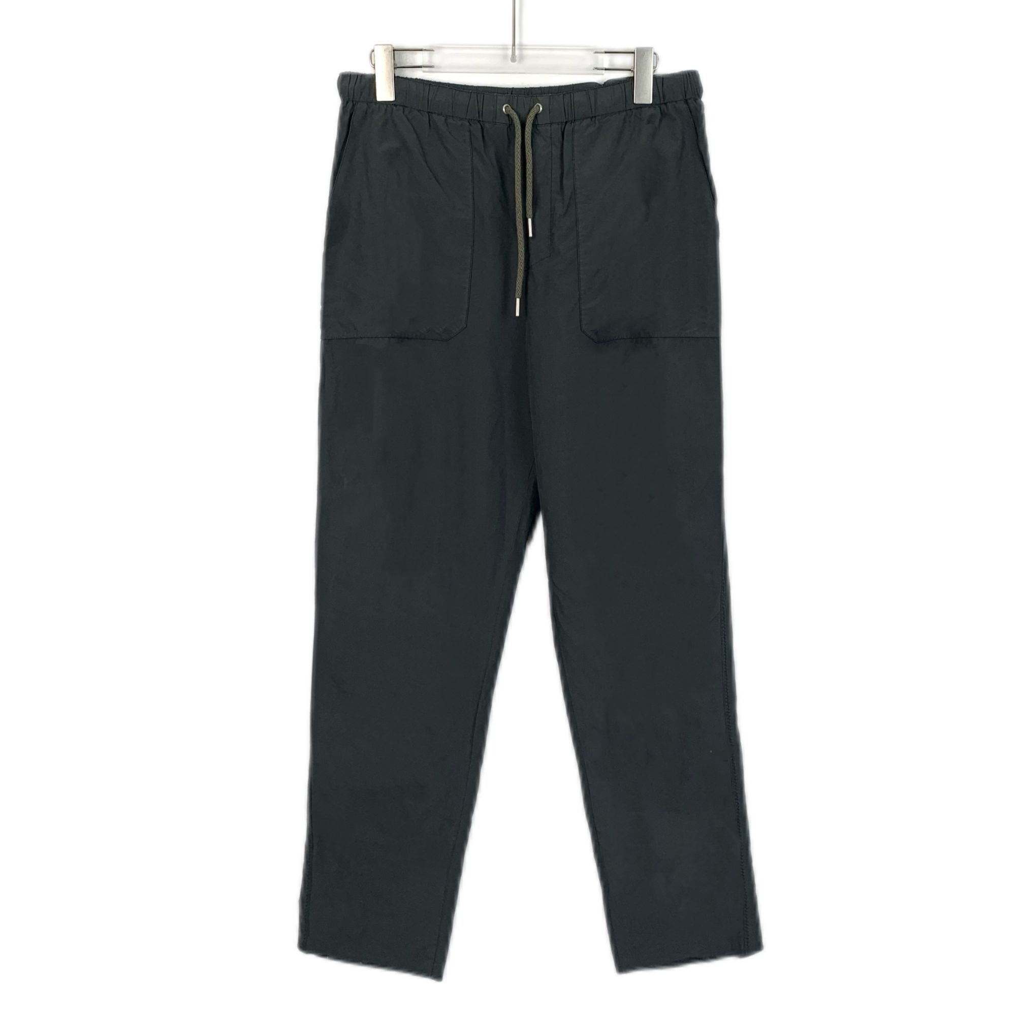 Hermes Dark Grey Drawstring Casual Straight-Leg Trousers 40M