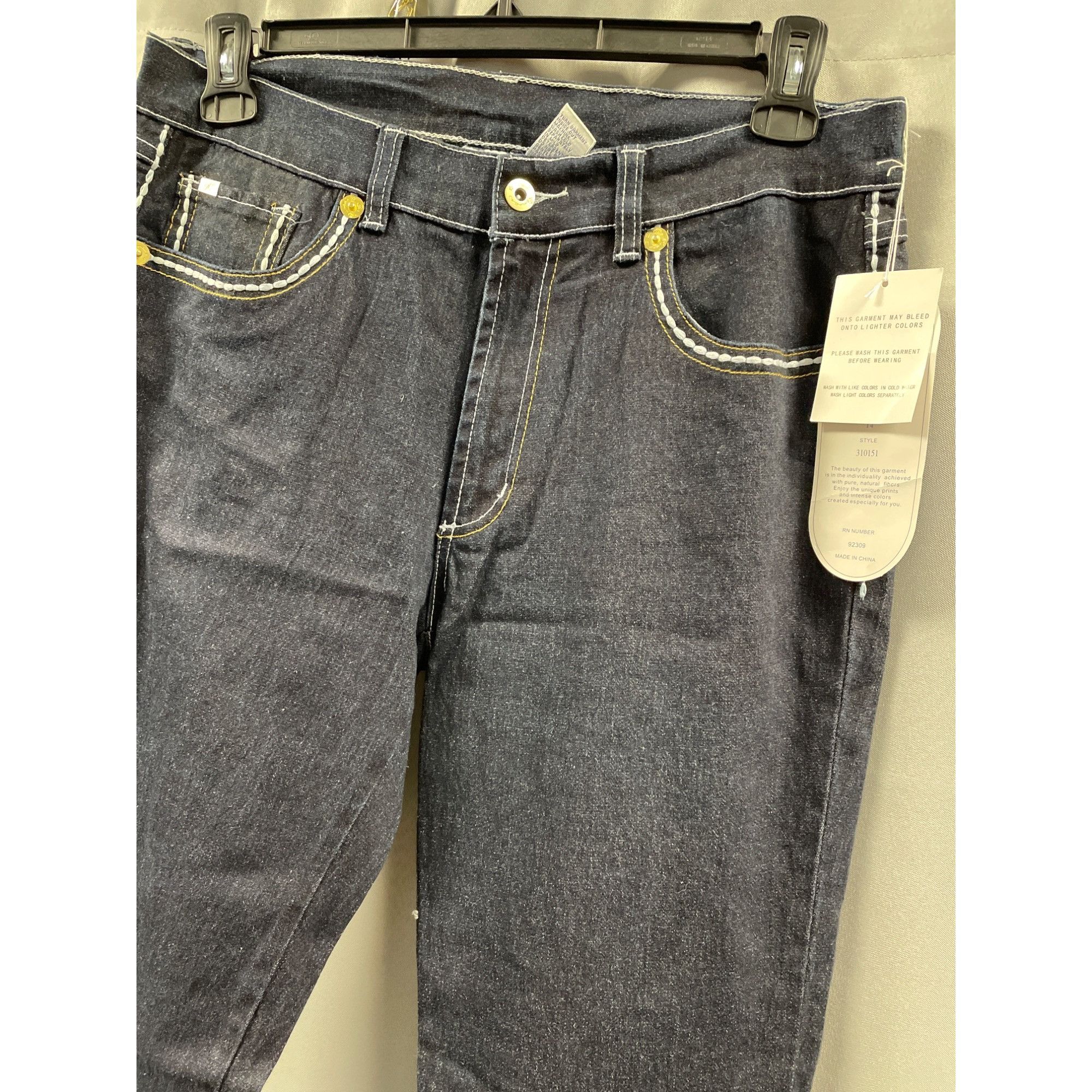 Other Diane Gilman Women's Blue Jeans boot cut Size 14 SKU 5151 Size 36" / US 14 / IT 50 - 2 Thumbnail
