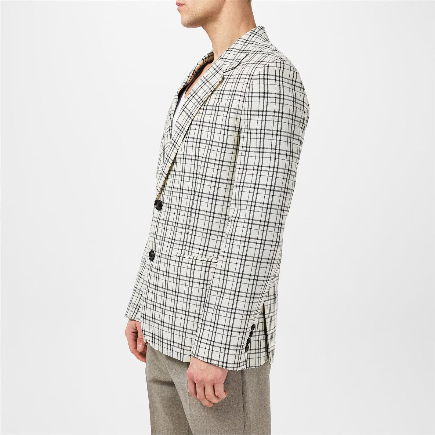 AMI o1g2r1mq0326 Check Virgin Wool Single Breasted Blazer Size US M / EU 48-50 / 2 - 6 Thumbnail